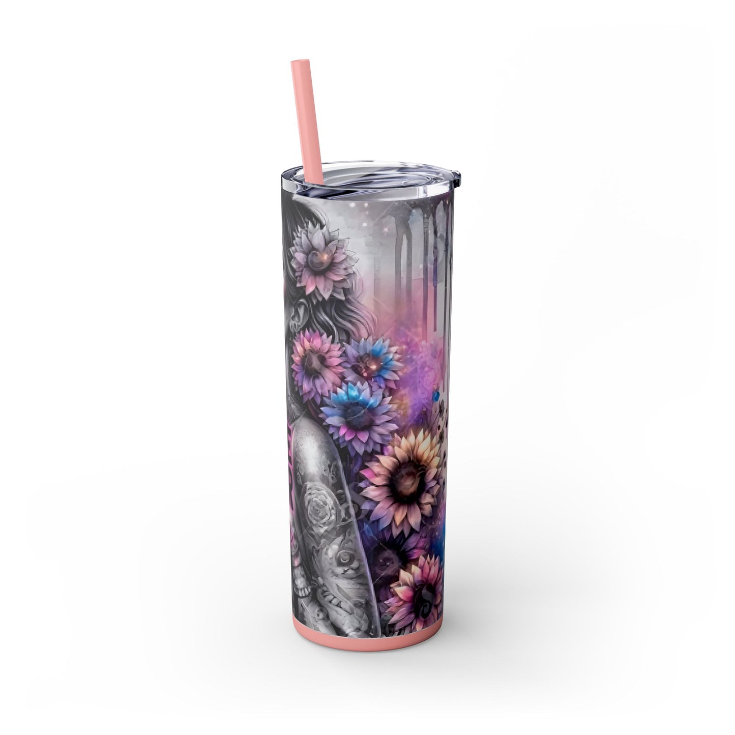 Stronger than you think - Skinny Tumbler with Straw, 20oz - Rock n Royalty Designs