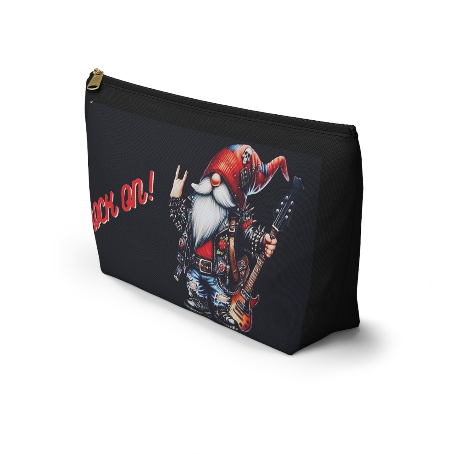 Rock Gnome Makeup Bag | Metal Christmas Toiletry Travel Pouch" Printify