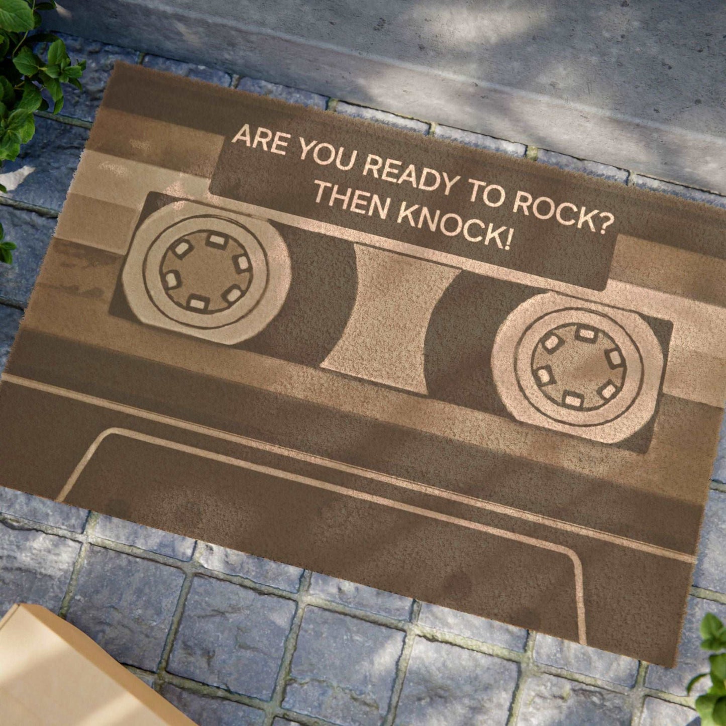 ARE YOU READY TO ROCK? THEN KNOCK! Doormat - Rock n Royalty Designs