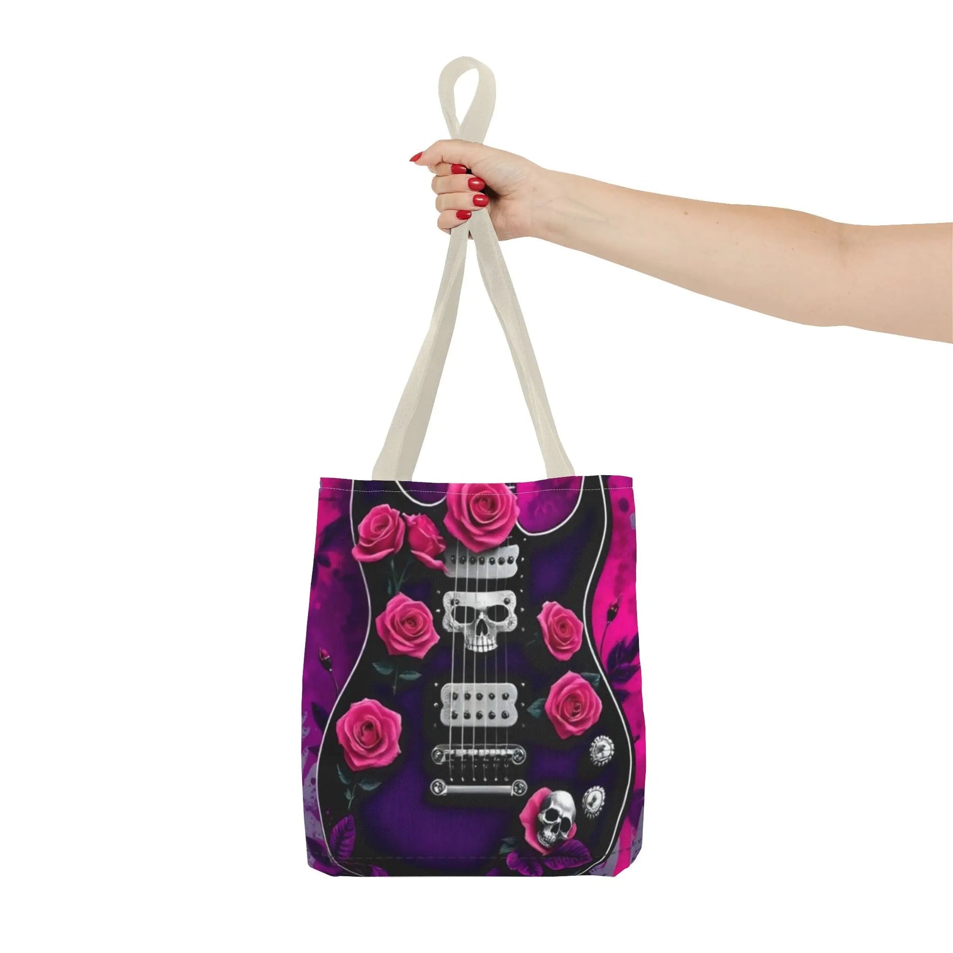 PurpleGuitar Skull Tote Bag (AOP) - Rock n Royalty Designs