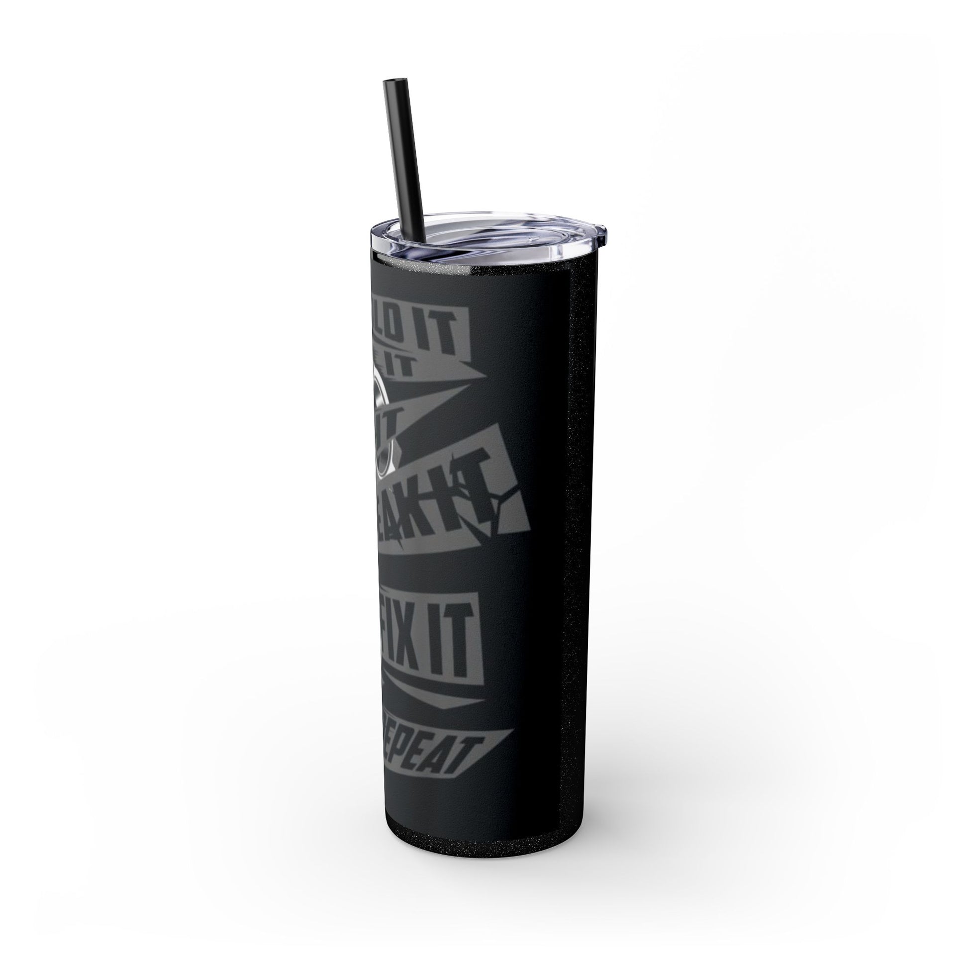 Mechanic- Skinny Tumbler with Straw, 20oz Printify