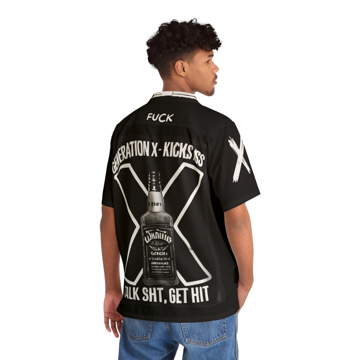 Bold Generation X Themed Shirt: Embrace the Edge with Our Vintage-Inspired Graphic Tee Hawaiian Shirt (AOP) - Rock n Royalty Designs