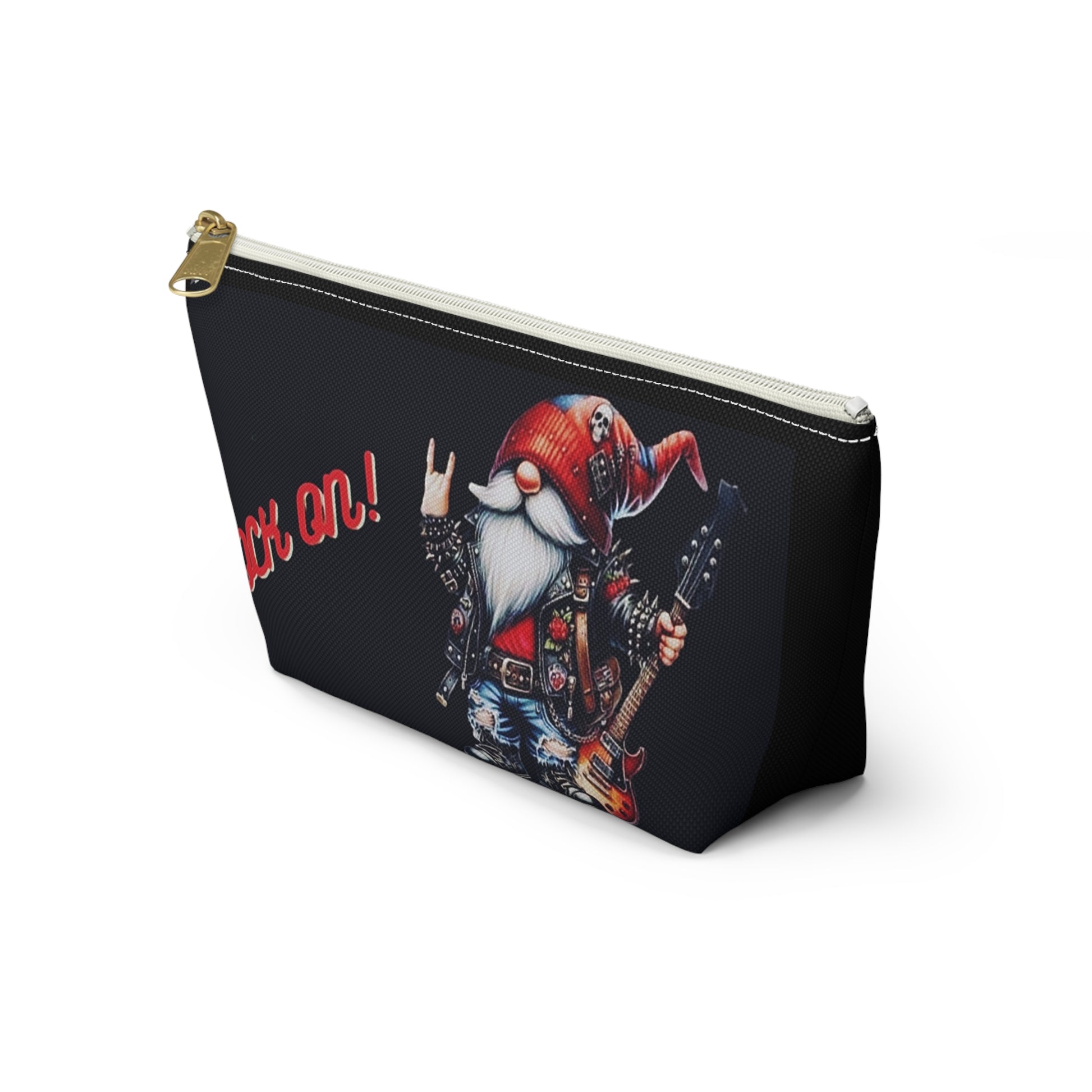 Rock Gnome Makeup Bag | Metal Christmas Toiletry Travel Pouch" Printify