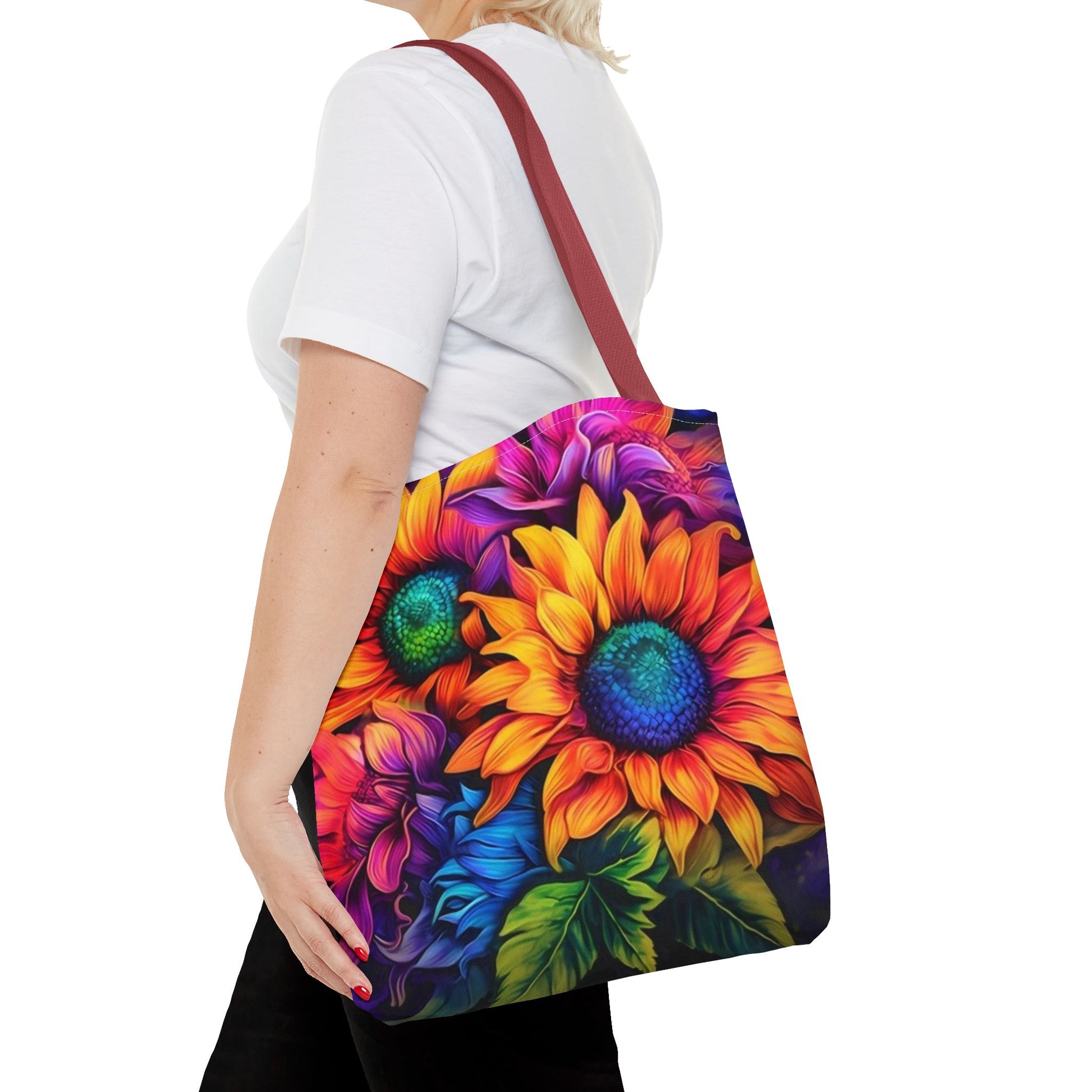 THREE BRIGHT FLOWER DESIGNS - Tote Bag (AOP) - Rock n Royalty Designs