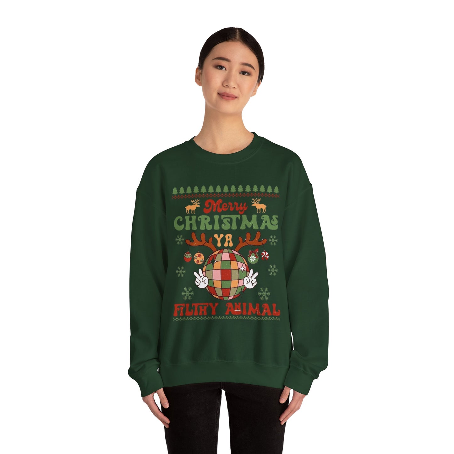 ITS CHRISTMAS YOU FILTHY ANIMAL - Unisex Heavy Blend™ Crewneck Sweatshirt Printify