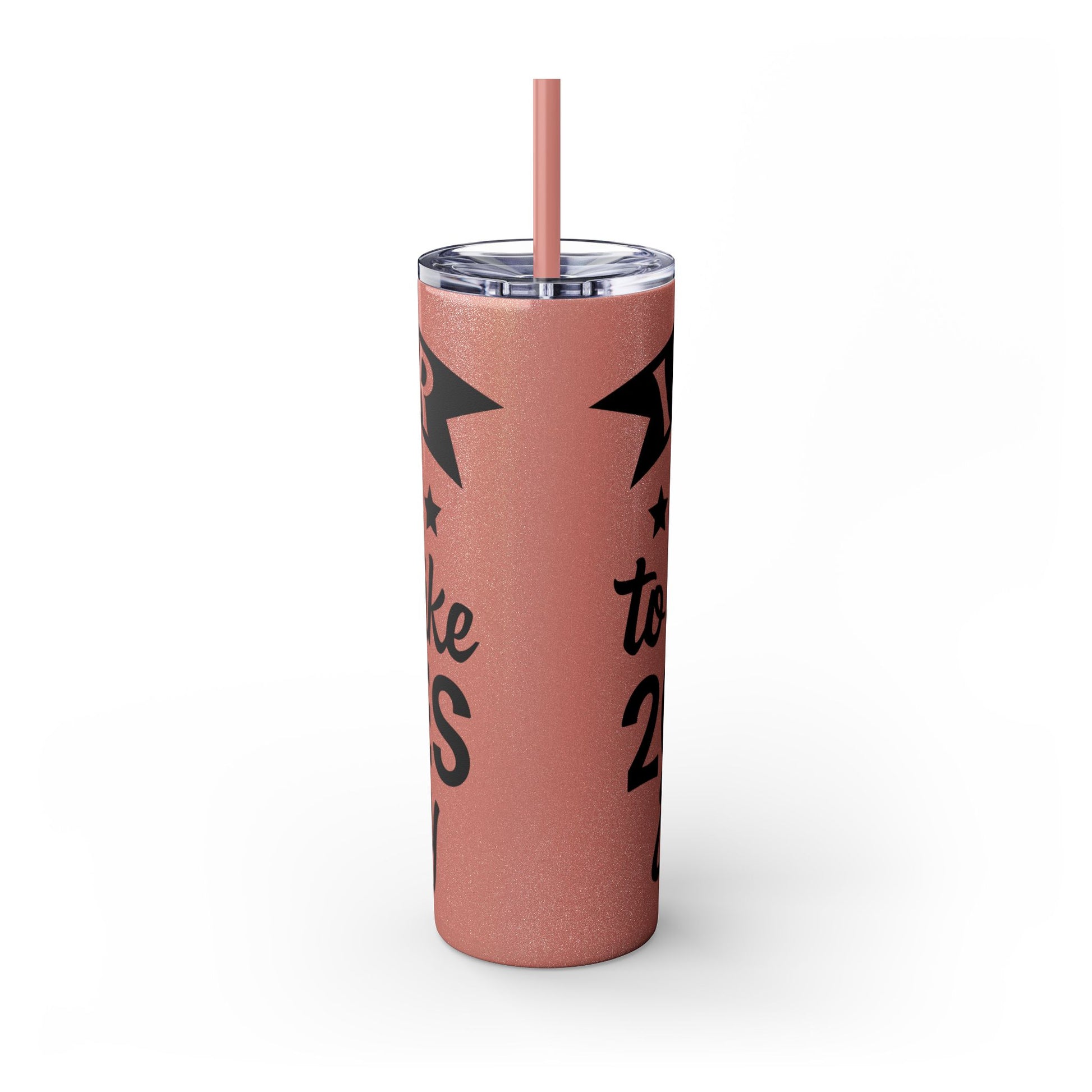 Whispers WTF - Skinny Tumbler with Straw, 20oz Printify