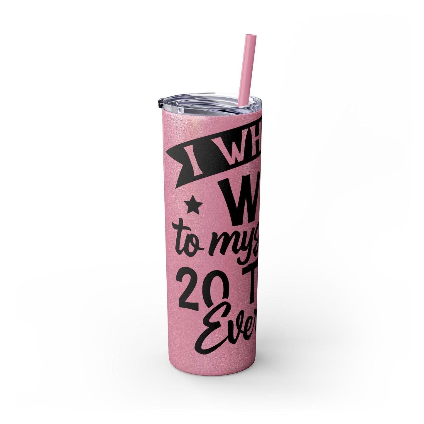 Whispers WTF - Skinny Tumbler with Straw, 20oz Printify