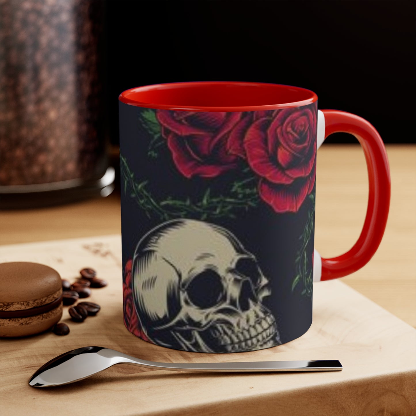 SKULL ROSE - Accent Mugs - Rock n Royalty Designs