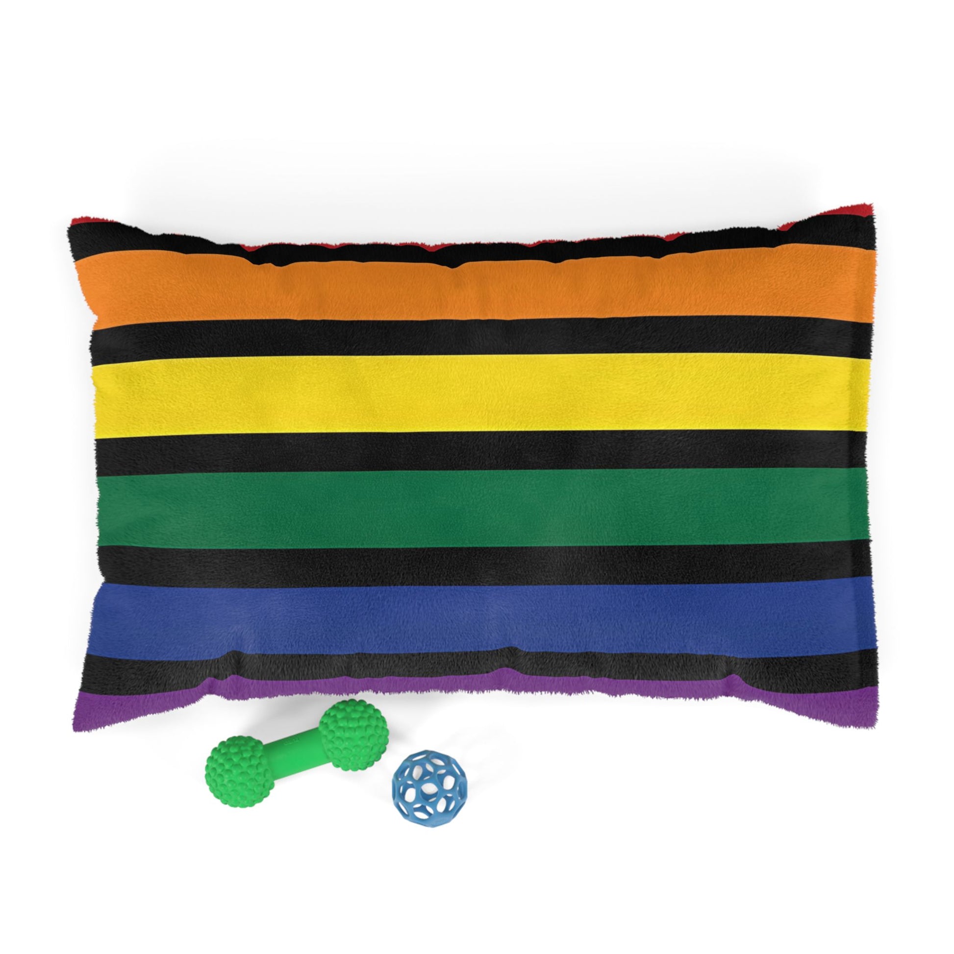 RAINBOW STRIPED PET BED - 3 SIZES - Pet Bed Printify