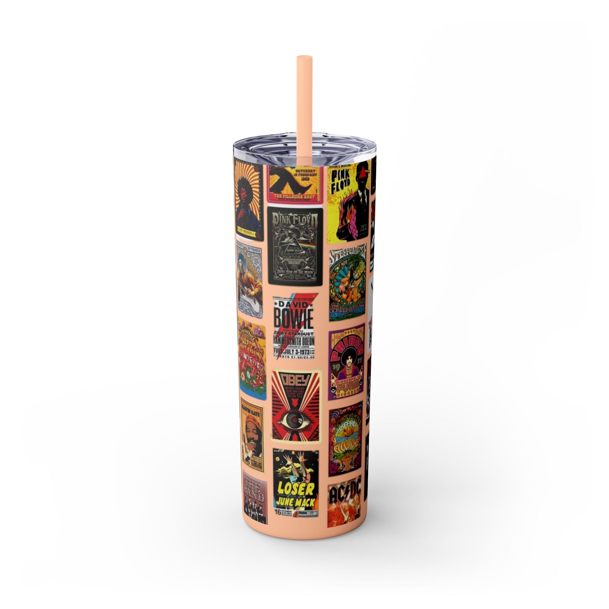 Classic Rock - Skinny Tumbler with Straw, 20oz - Rock n Royalty Designs