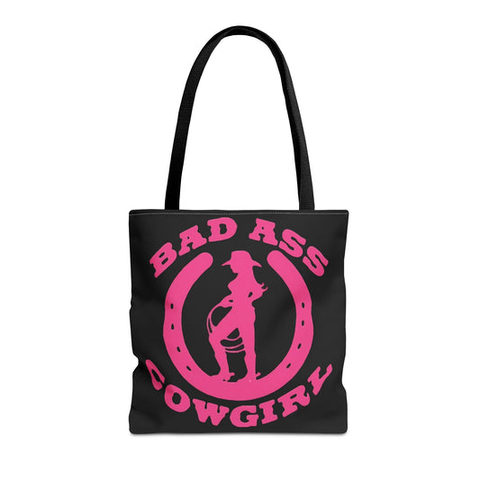 BAD ASS COWGIRL - 2 DESIGNS 1 Tote Bag (AOP) Printify