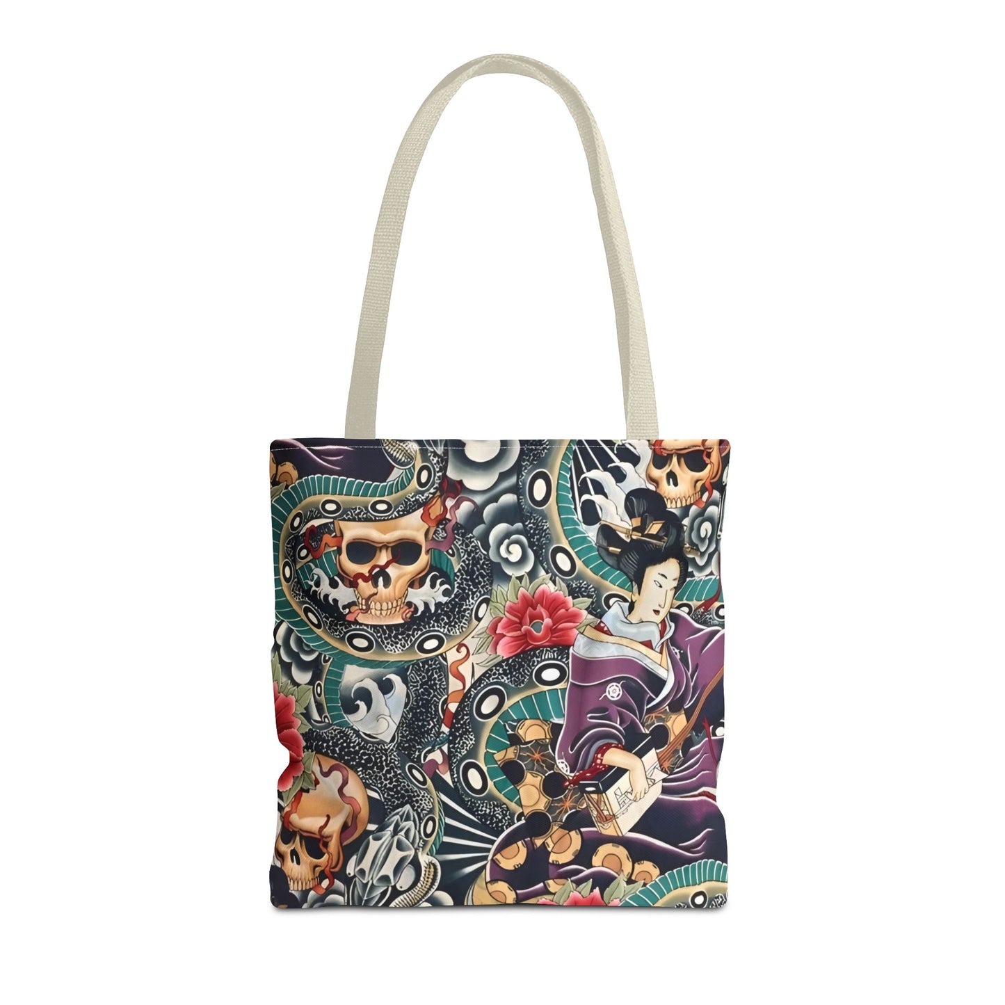 Skull/Snake Abstract - Tote Bag (AOP) - Rock n Royalty Designs