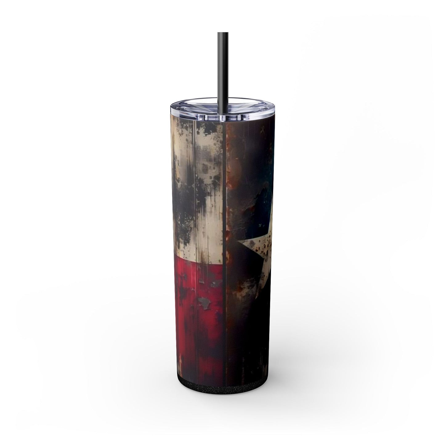 Rust Flag -Skinny Tumbler with Straw, 20oz Printify