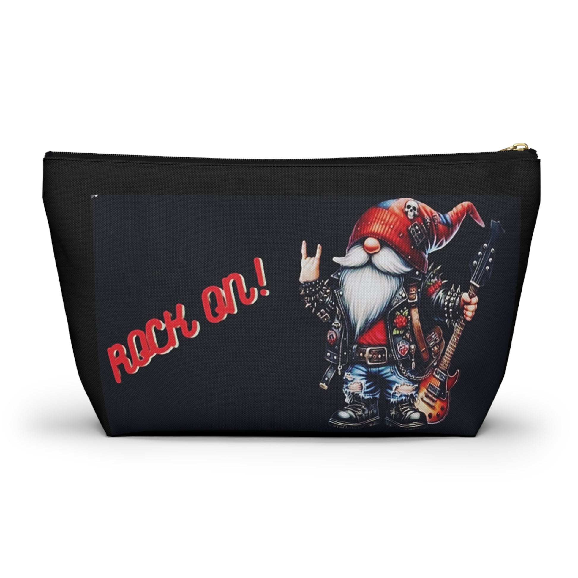 Rock Gnome Makeup Bag | Metal Christmas Toiletry Travel Pouch" Printify