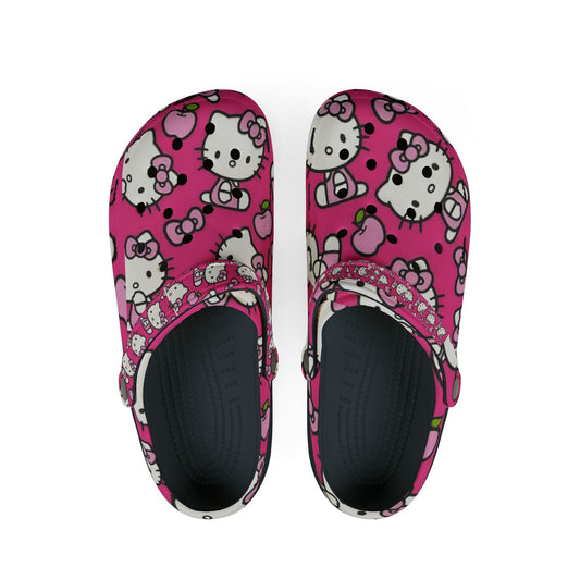 HELLO MS KITTY Foam Rubber Shoes (AOP) Printify