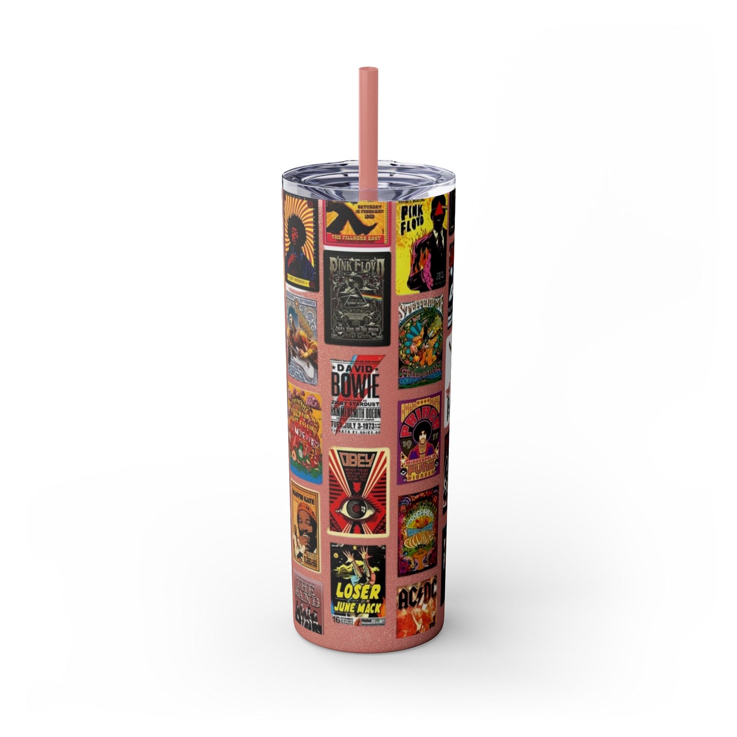 Classic Rock - Skinny Tumbler with Straw, 20oz - Rock n Royalty Designs