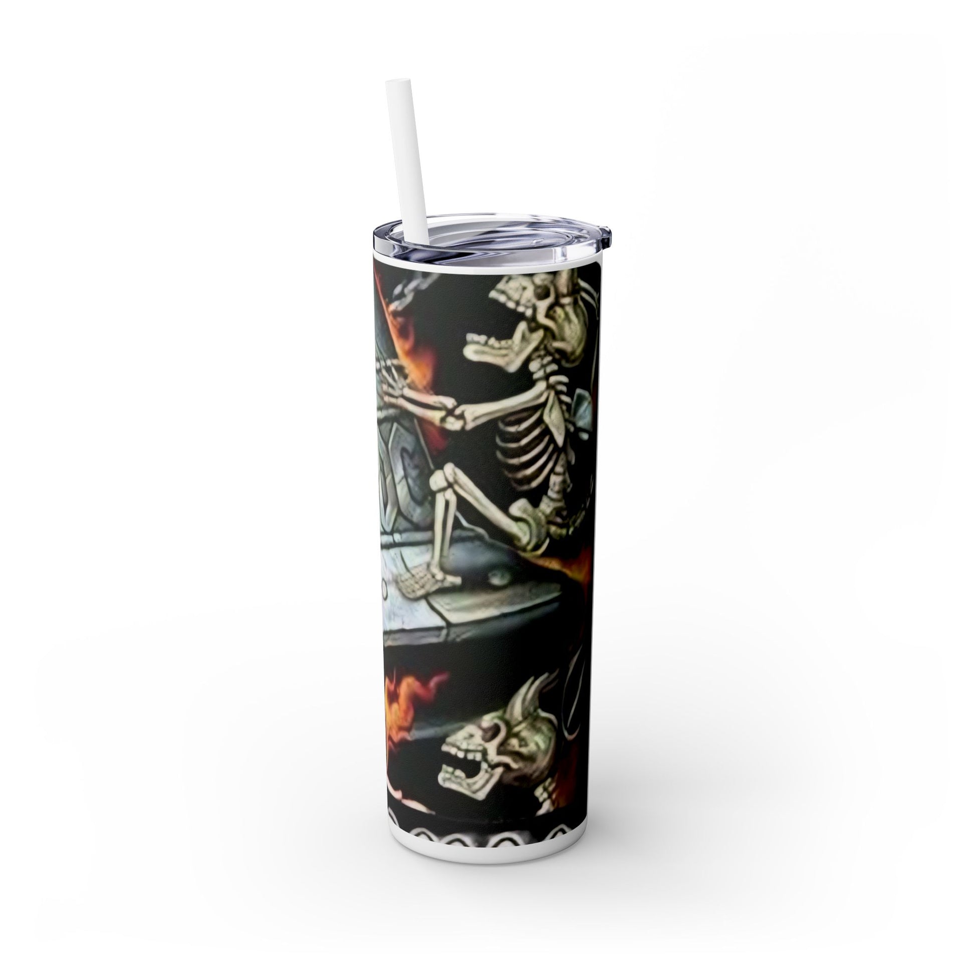 AC/DC HELLS BELLS-- Skinny Tumbler with Straw, 20oz - Rock n Royalty Designs