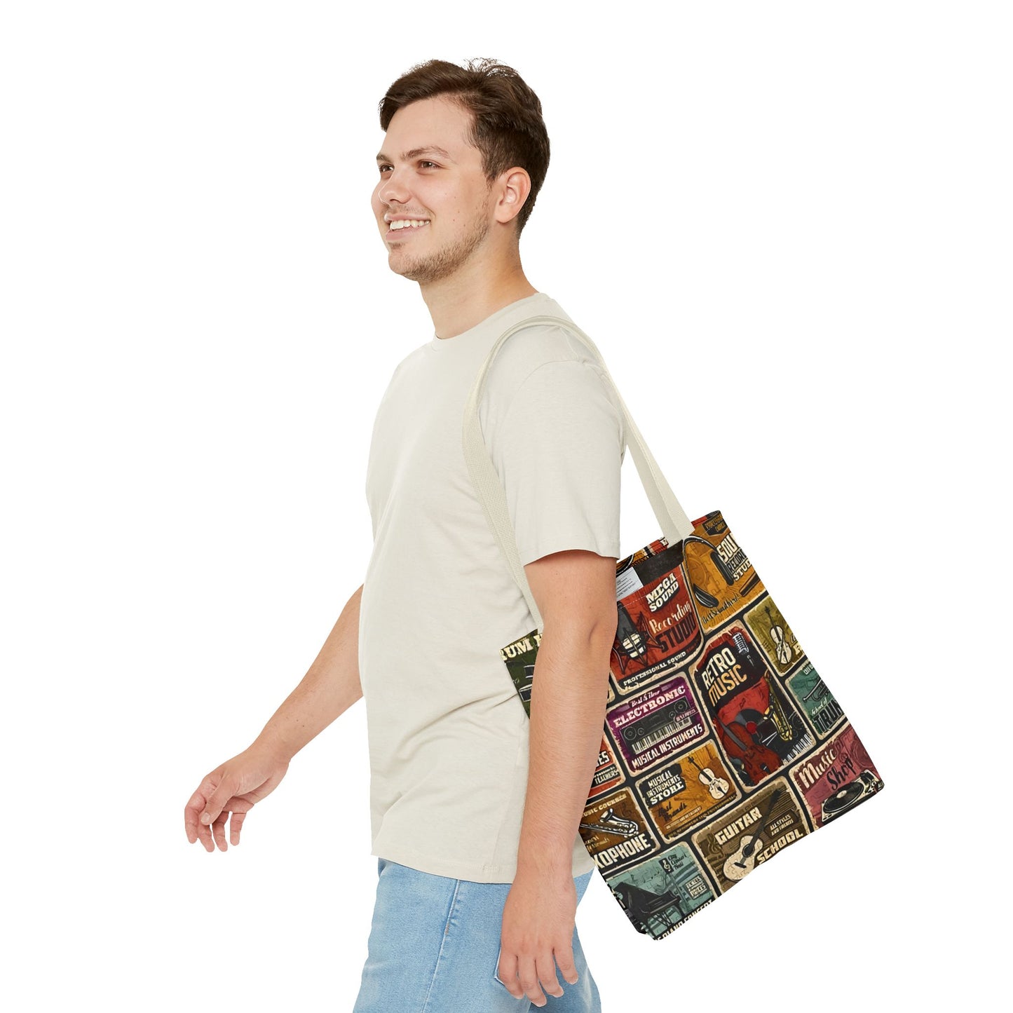 Retro Music - Tote Bag (AOP) - Rock n Royalty Designs