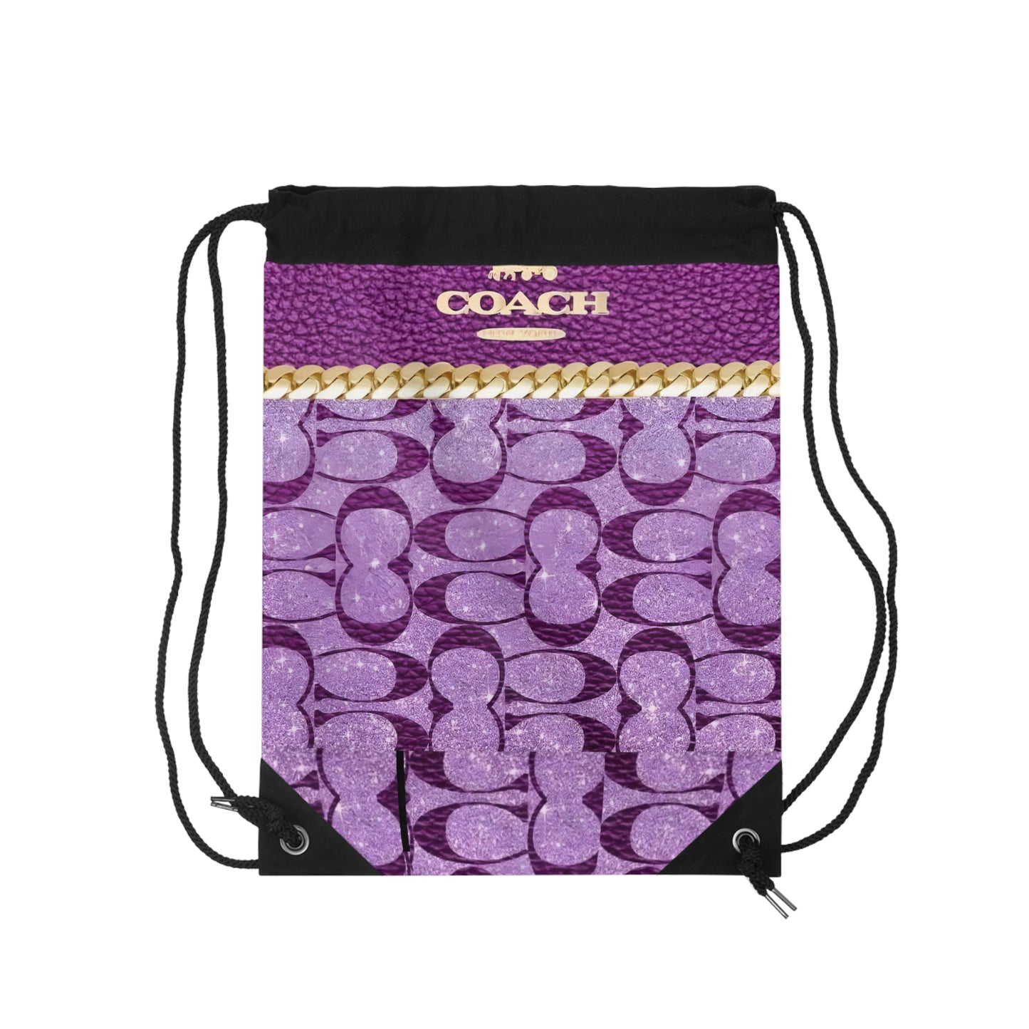 COACHY PURPLE PURSE -  Drawstring Bag Printify