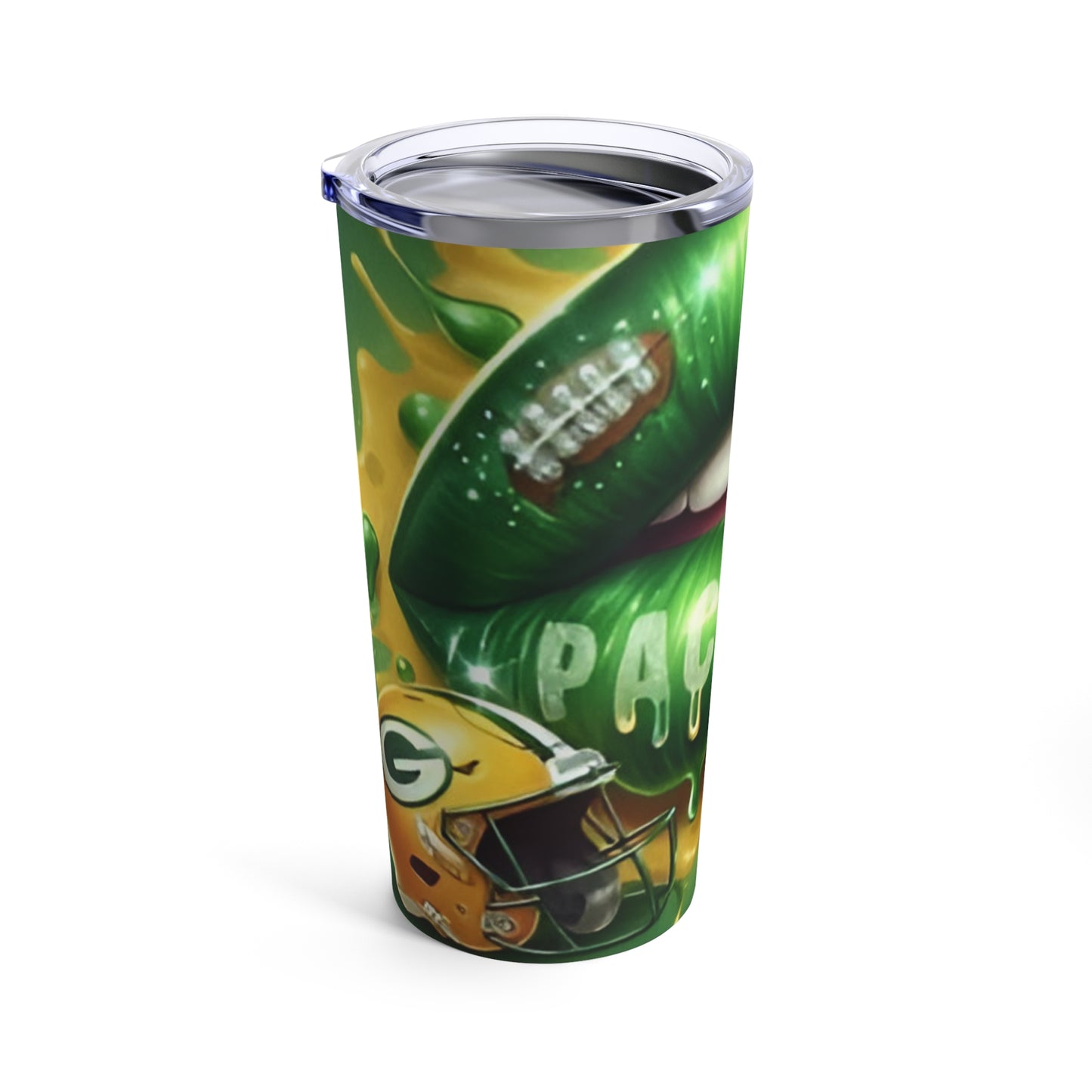 Green Bay Packers 360° Football Tumbler | Go Pack Fan Gear 20oz - Rock n Royalty Designs