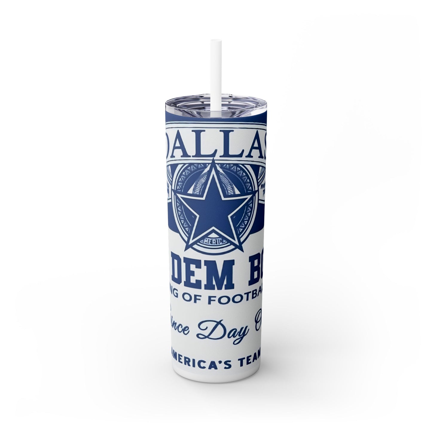 WE DEM BOYS - Skinny Tumbler with Straw, 20oz Printify