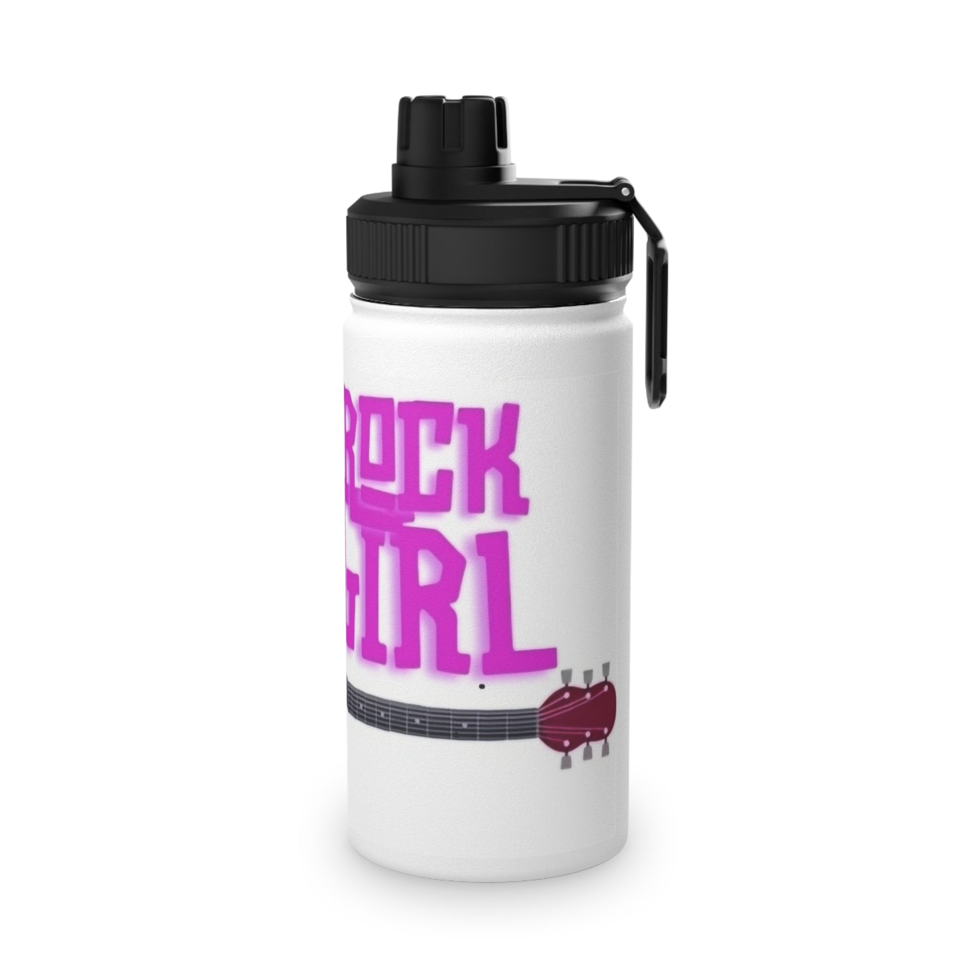 ROCK GIRL Stainless Steel Water Bottle, Sports Lid - Rock n Royalty Designs