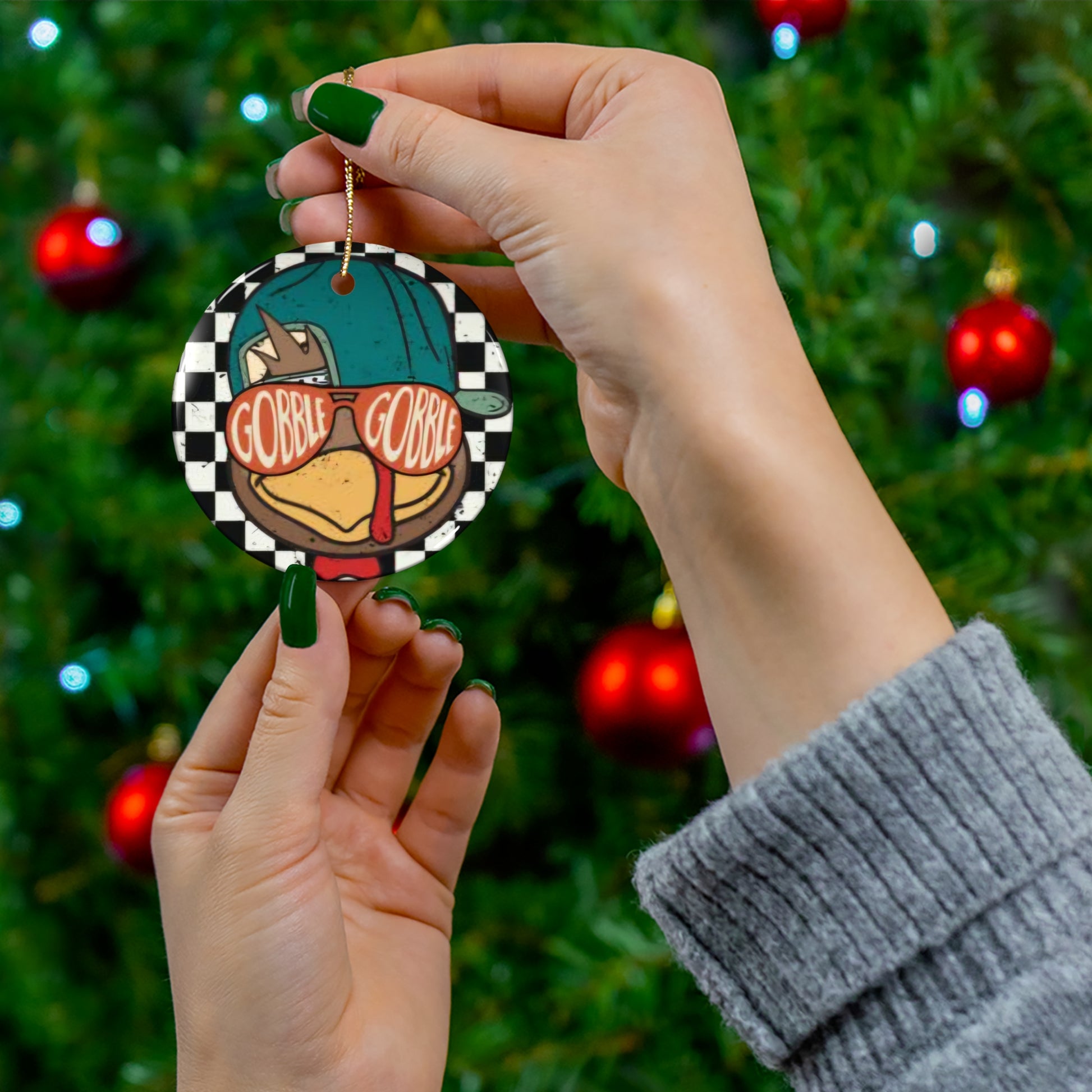 Gooble Gobble - Ceramic Ornament Printify