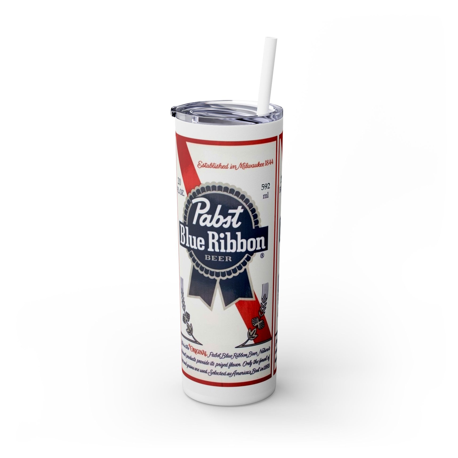 PABST inspired  Skinny Tumbler Printify