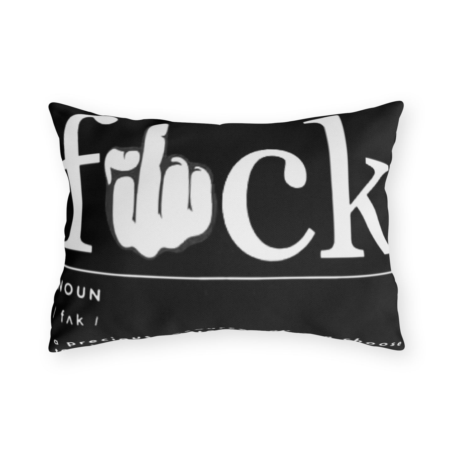 Throw Pillows - F@CK Black and White Design - Rock n Royalty Designs