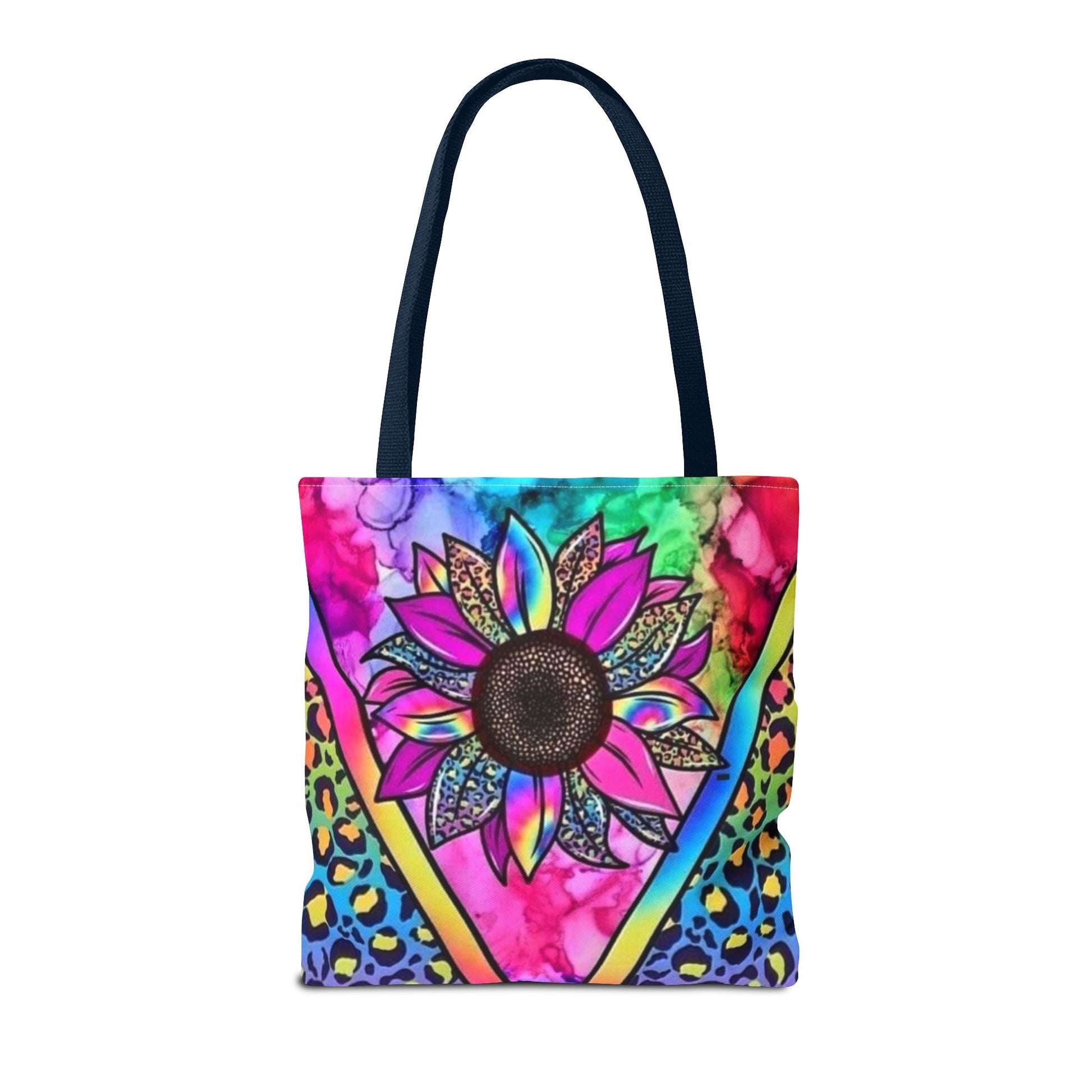 Rainbow Animal, Pink Flower, Rainbow Stripes 3 Designs 3 sizes - Tote Bag (AOP) - Rock n Royalty Designs