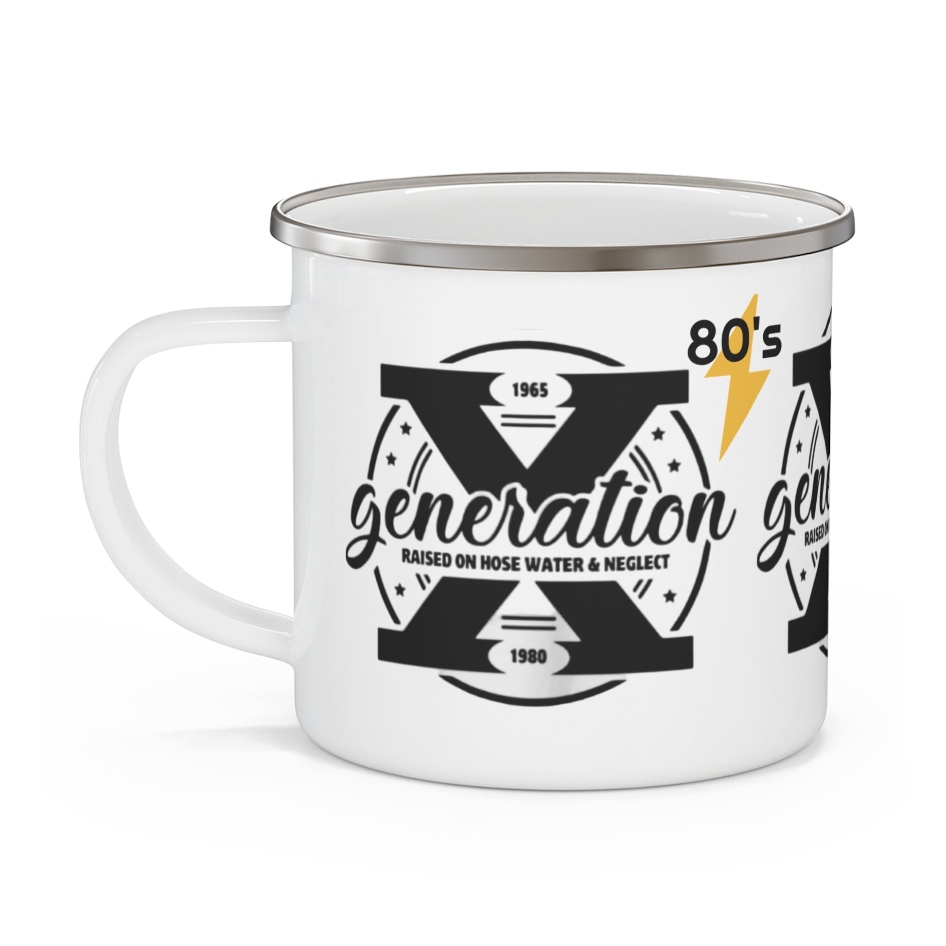 80s Generation X - Enamel Camping Mug - Rock n Royalty Designs