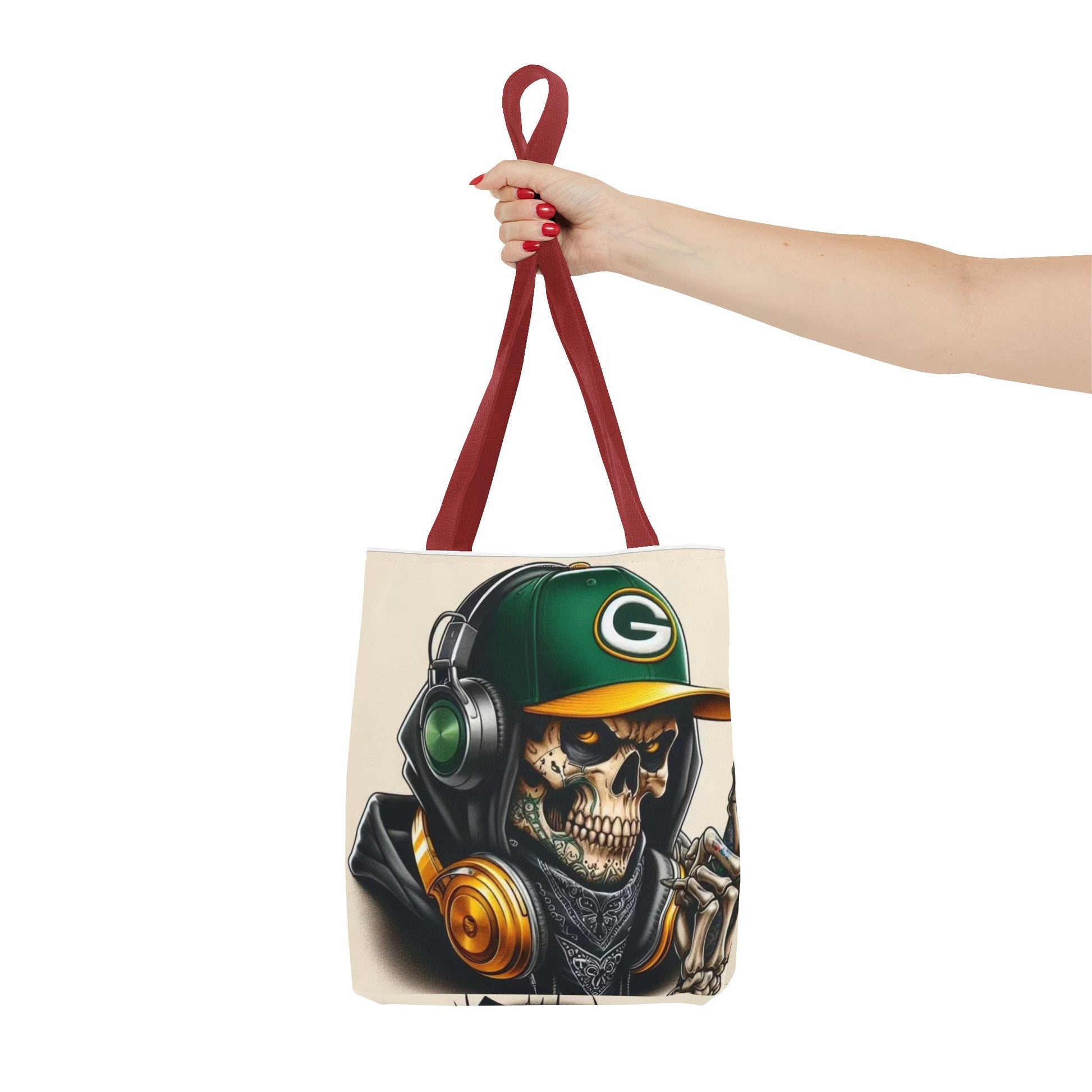 Green Bay Packers Skull Tote Bag Printify