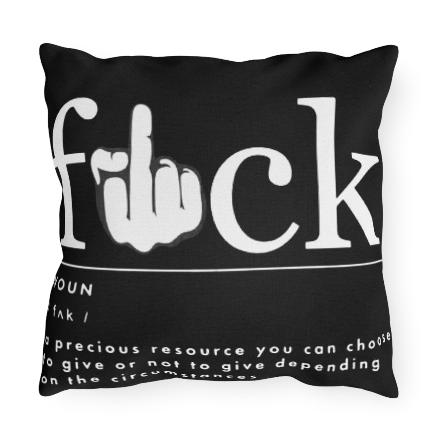 Throw Pillows - F@CK Black and White Design - Rock n Royalty Designs