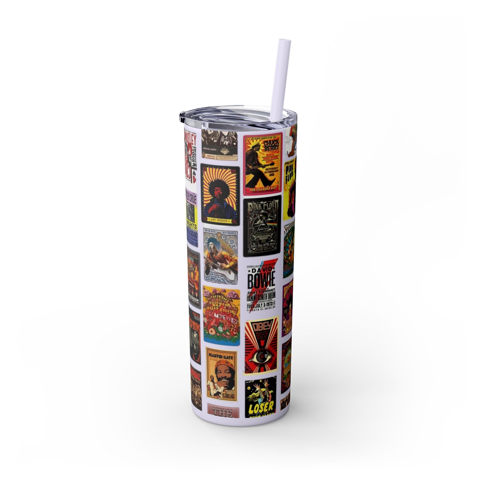 Classic Rock - Skinny Tumbler with Straw, 20oz - Rock n Royalty Designs