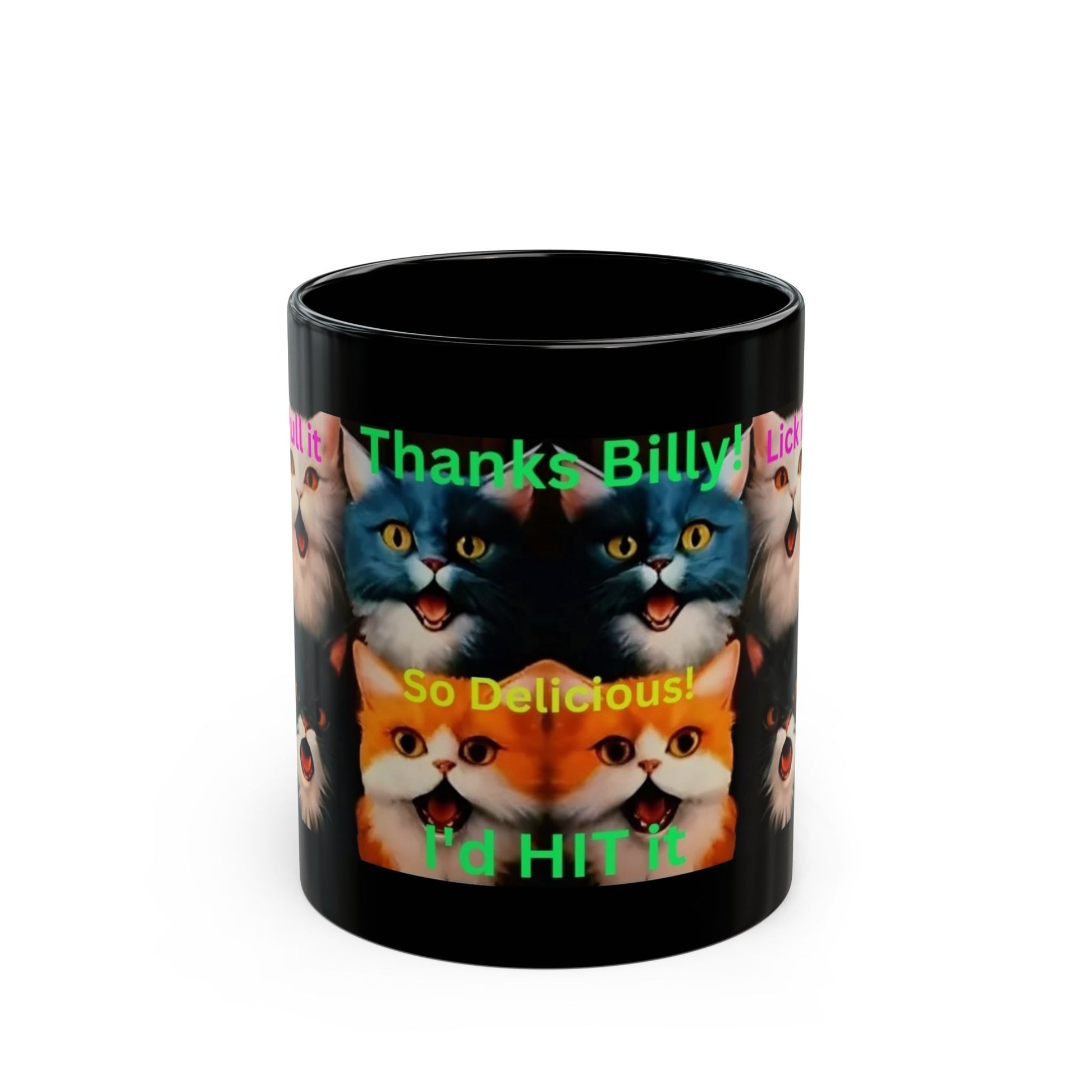 BILLIE - Lesbians Eat What? - Black Mug (11oz, 15oz) - Rock n Royalty Designs