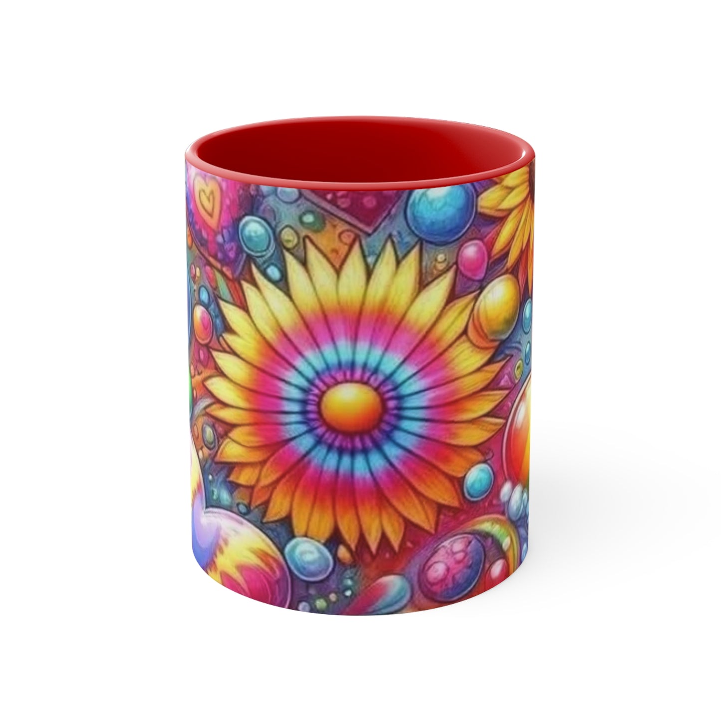 BRIGHT COLORFUL SUNFLOWER DESIGN - Accent Mugs - Rock n Royalty Designs