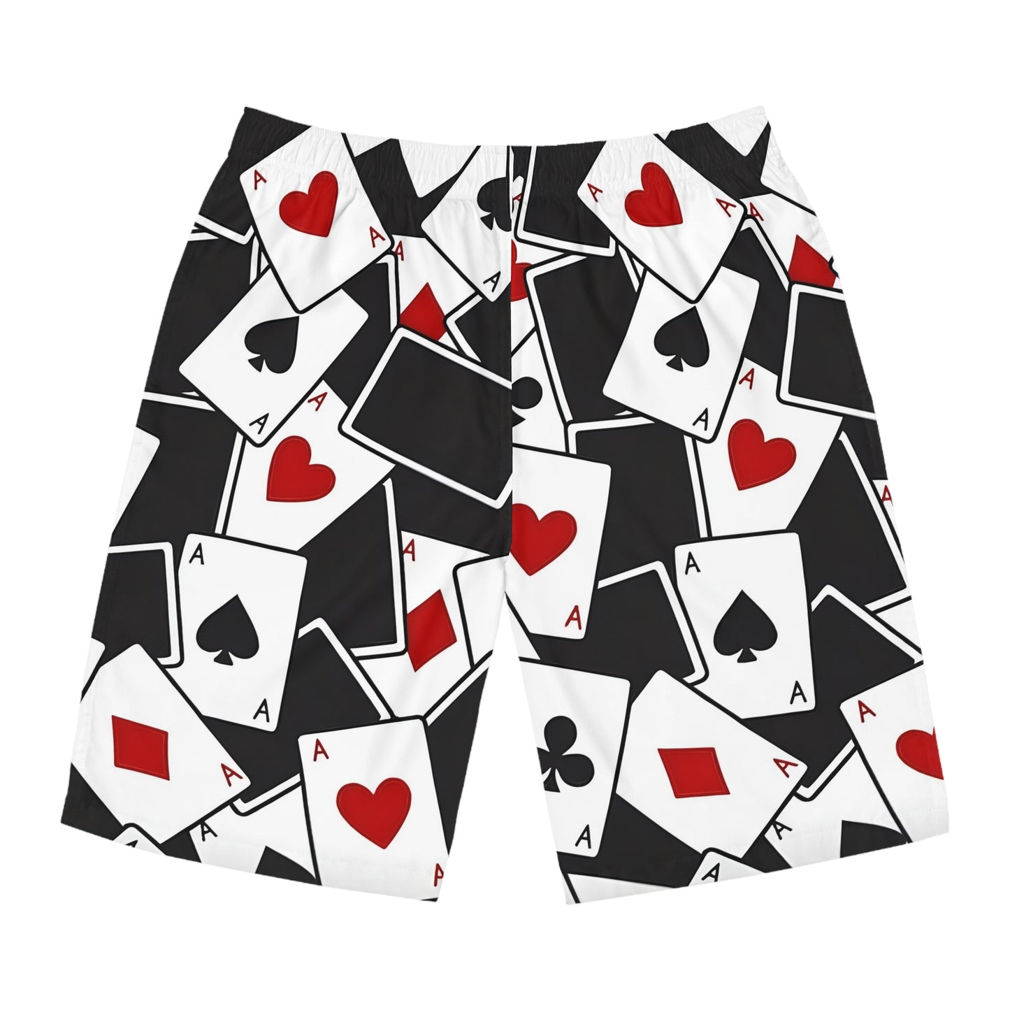 PLAYING CARDS BLK - Men's Board Shorts (AOP) - Rock n Royalty Designs