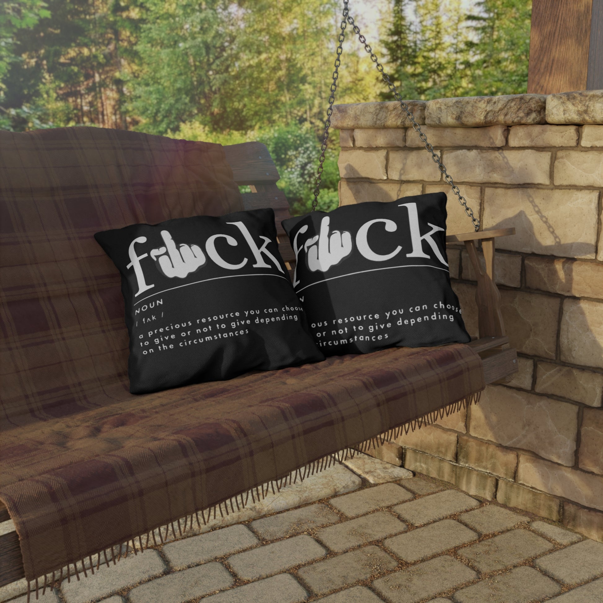 Cuss Word definition- Outdoor Pillows - Rock n Royalty Designs