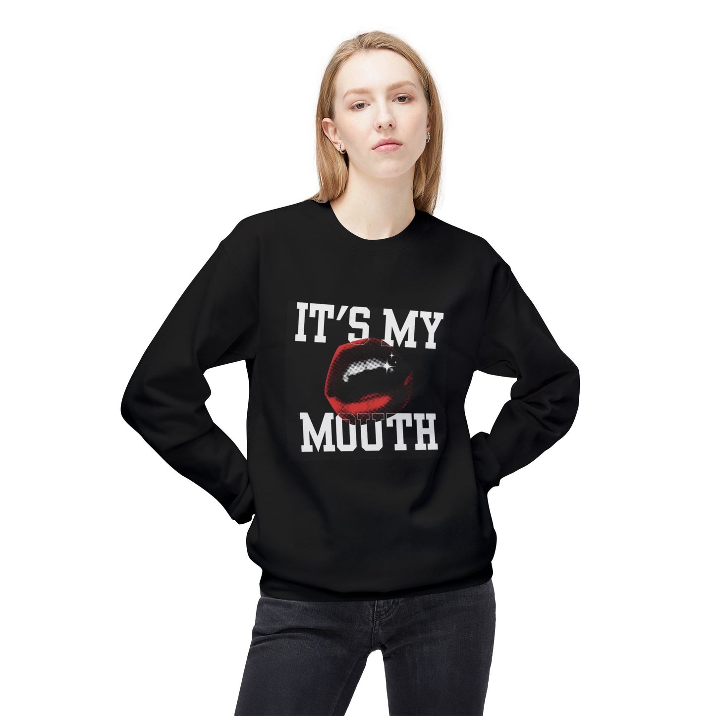 Its my Mouth - Unisex Midweight Softstyle Fleece Crewneck Sweatshirt Printify