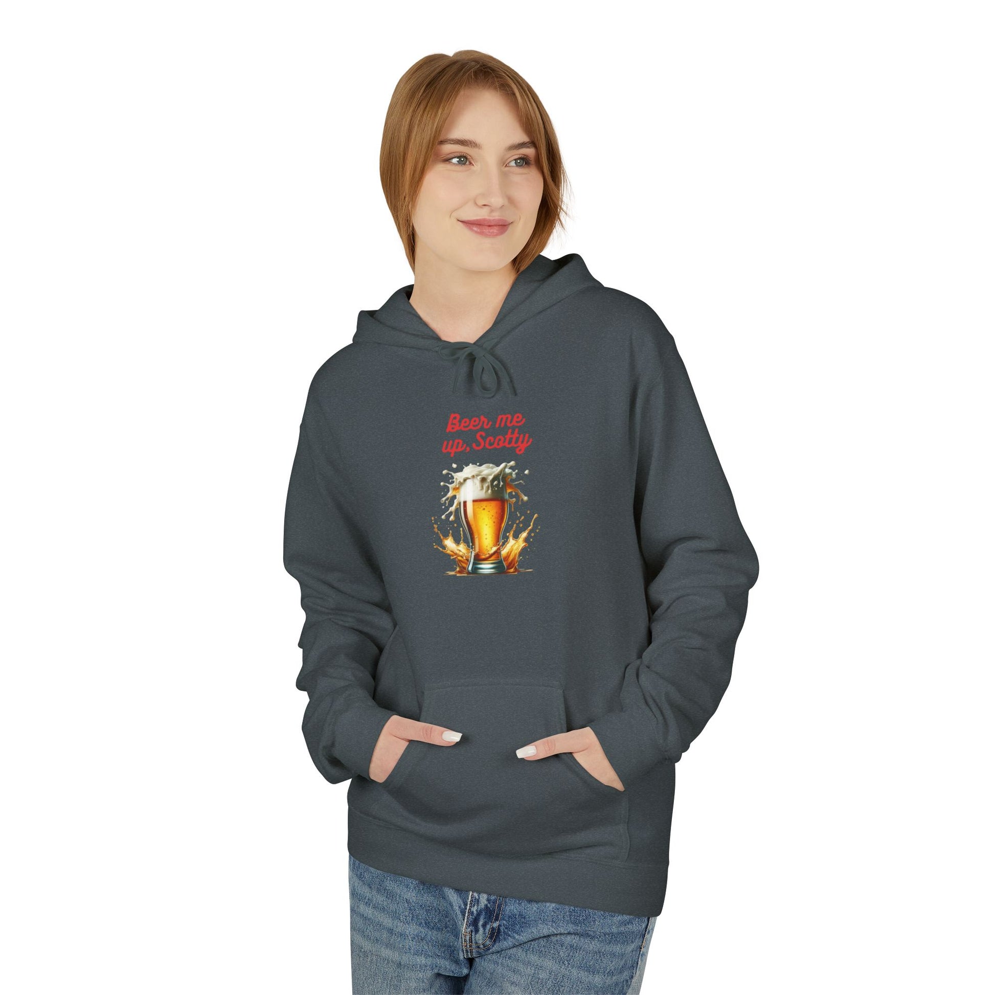 BEER ME UP, SCOTTY, Fleece Hoodie Printify