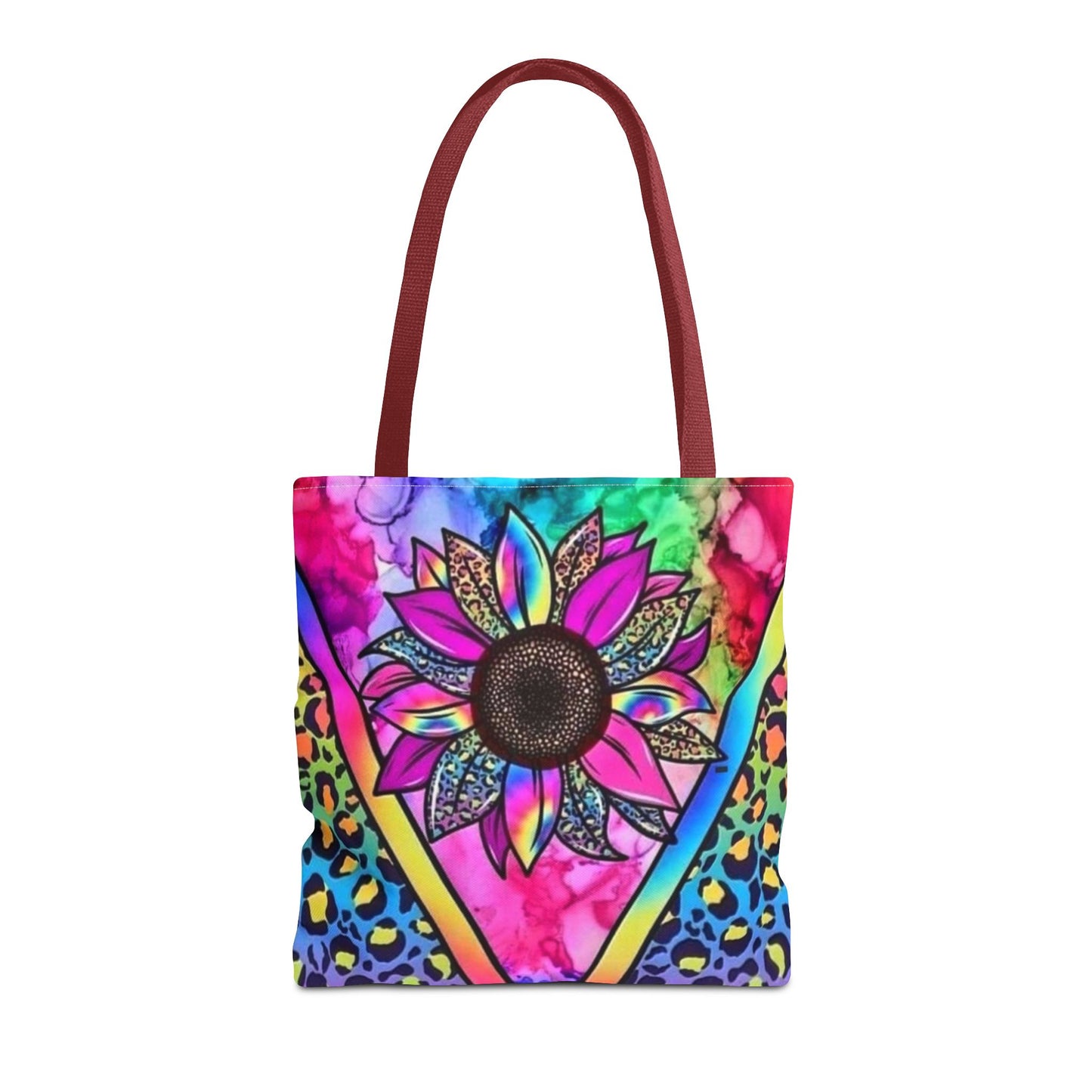 Rainbow Animal, Pink Flower, Rainbow Stripes 3 Designs 3 sizes - Tote Bag (AOP) - Rock n Royalty Designs