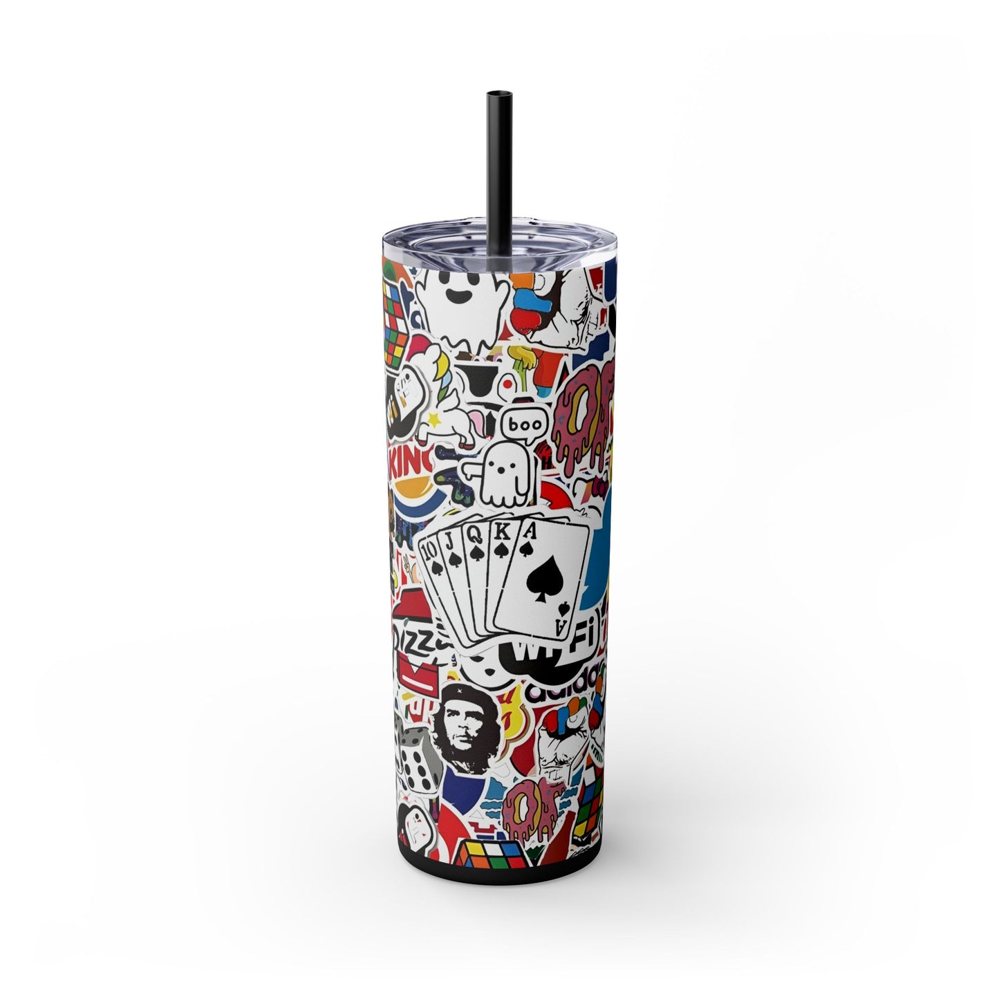 Skinny Tumbler with Straw, 20oz - Rock n Royalty Designs