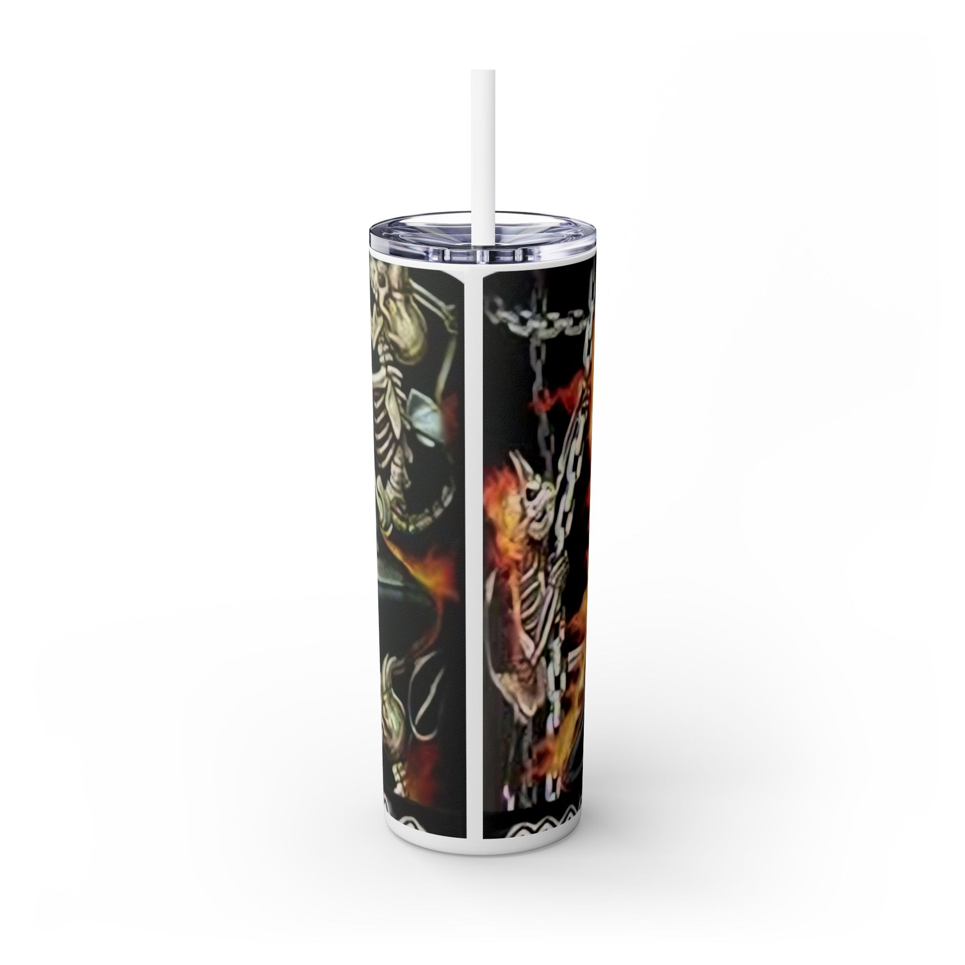 AC/DC HELLS BELLS-- Skinny Tumbler with Straw, 20oz - Rock n Royalty Designs