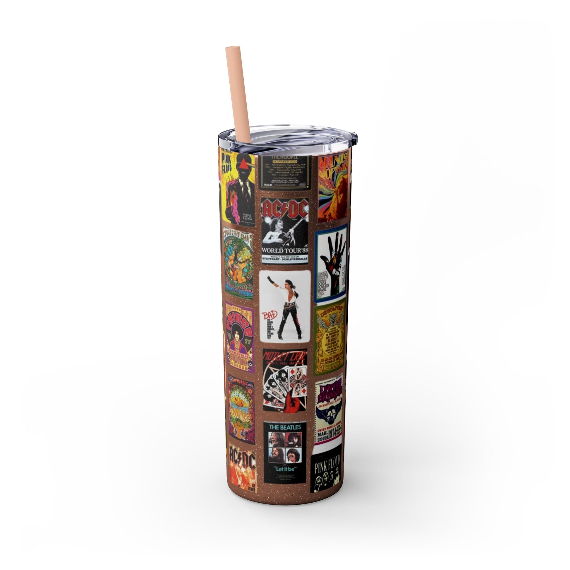 Classic Rock - Skinny Tumbler with Straw, 20oz - Rock n Royalty Designs