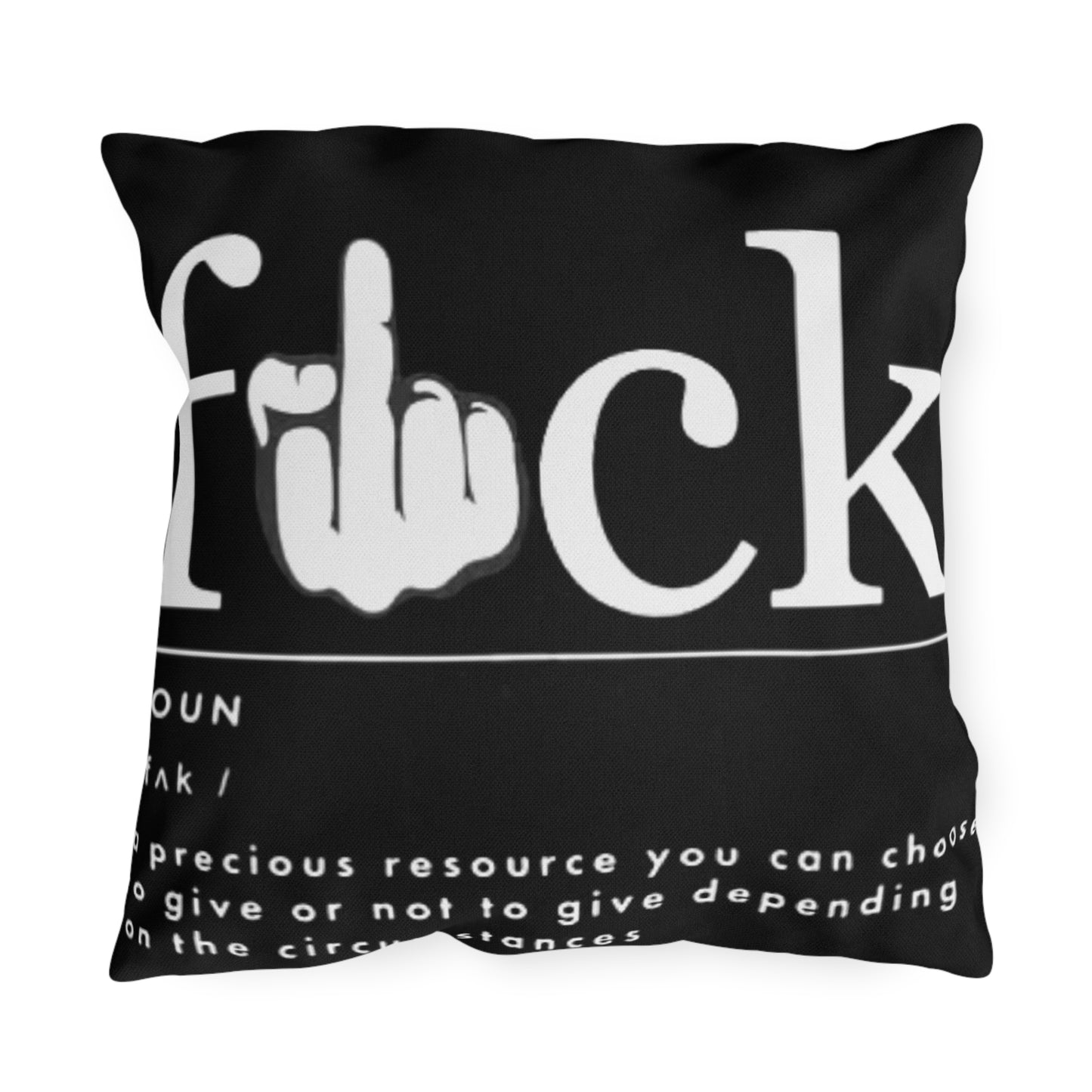 Throw Pillows - F@CK Black and White Design - Rock n Royalty Designs