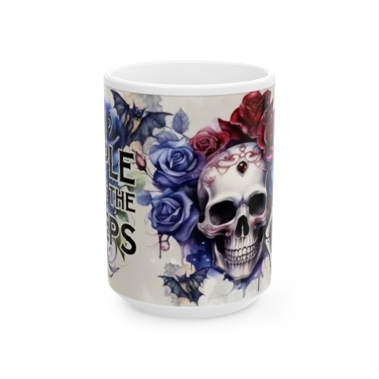 Skull - People give me the creeps - Ceramic Mug, (11oz, 15oz) - Rock n Royalty Designs