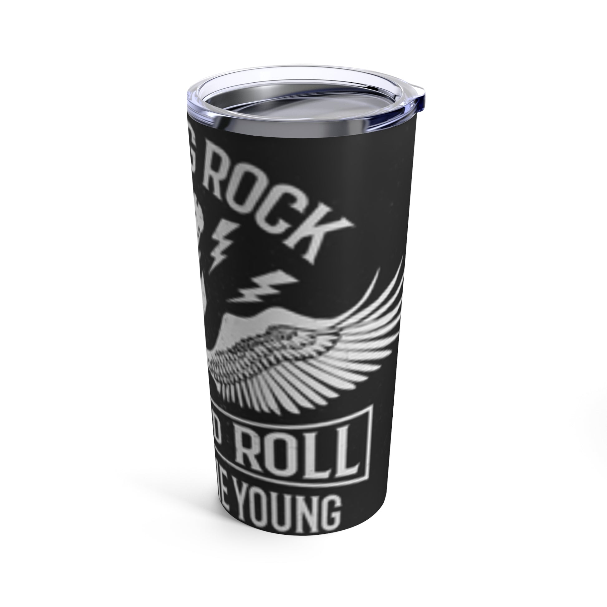 ROCK N ROLL - Live fast die young - Tumbler 20oz - Rock n Royalty Designs