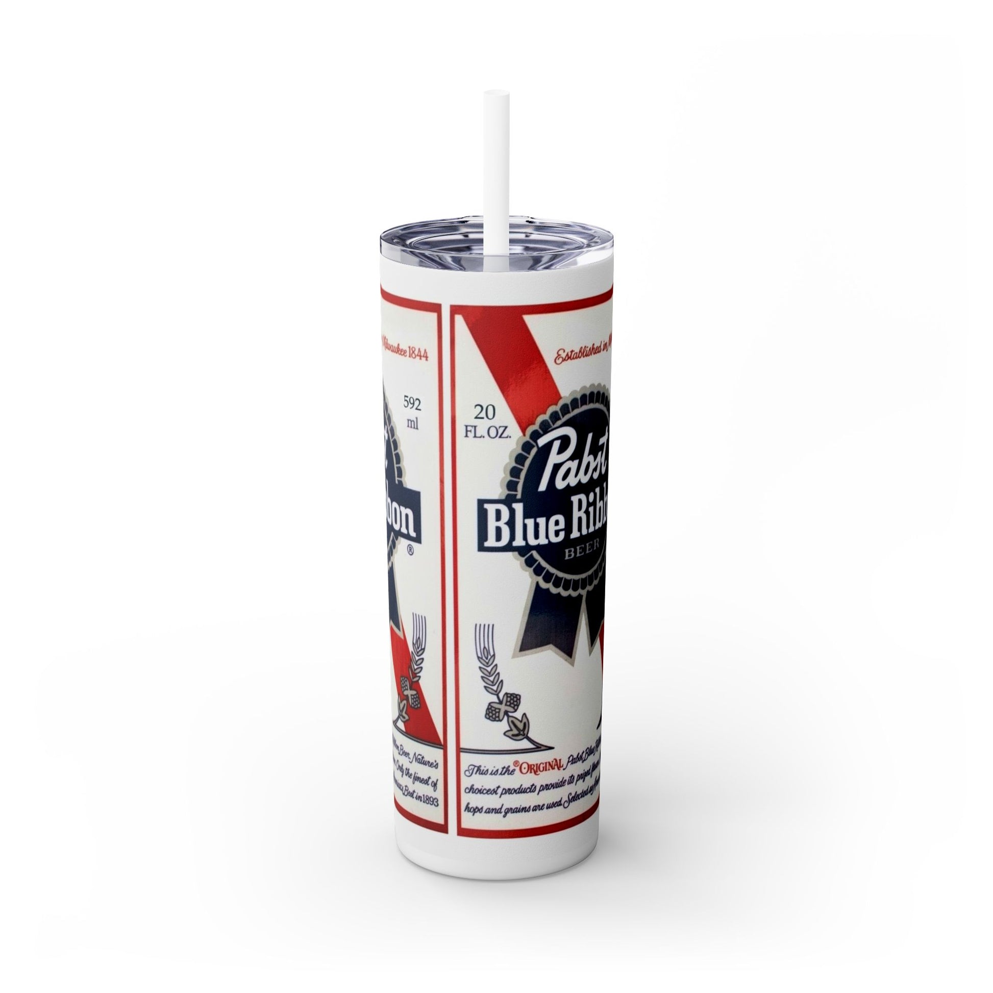 PABST inspired  Skinny Tumbler Printify