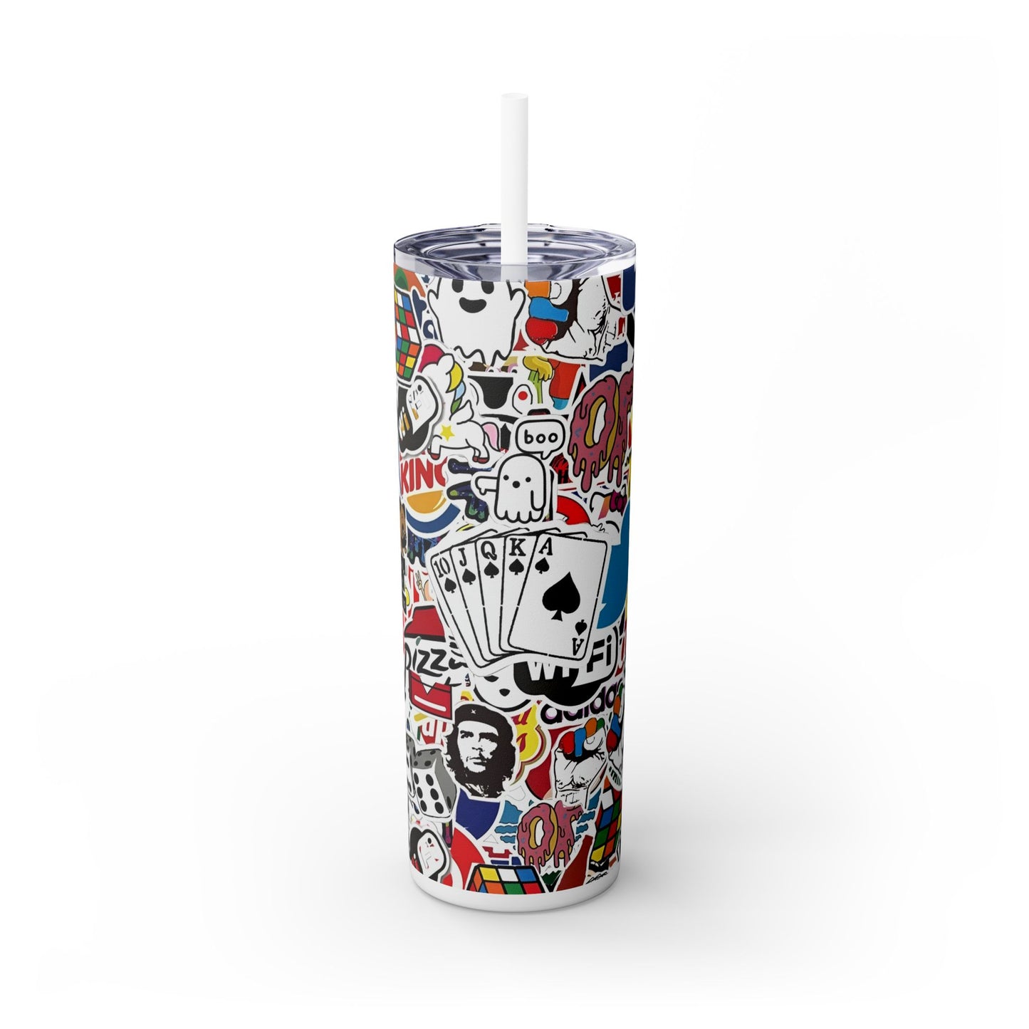 Skinny Tumbler with Straw, 20oz - Rock n Royalty Designs