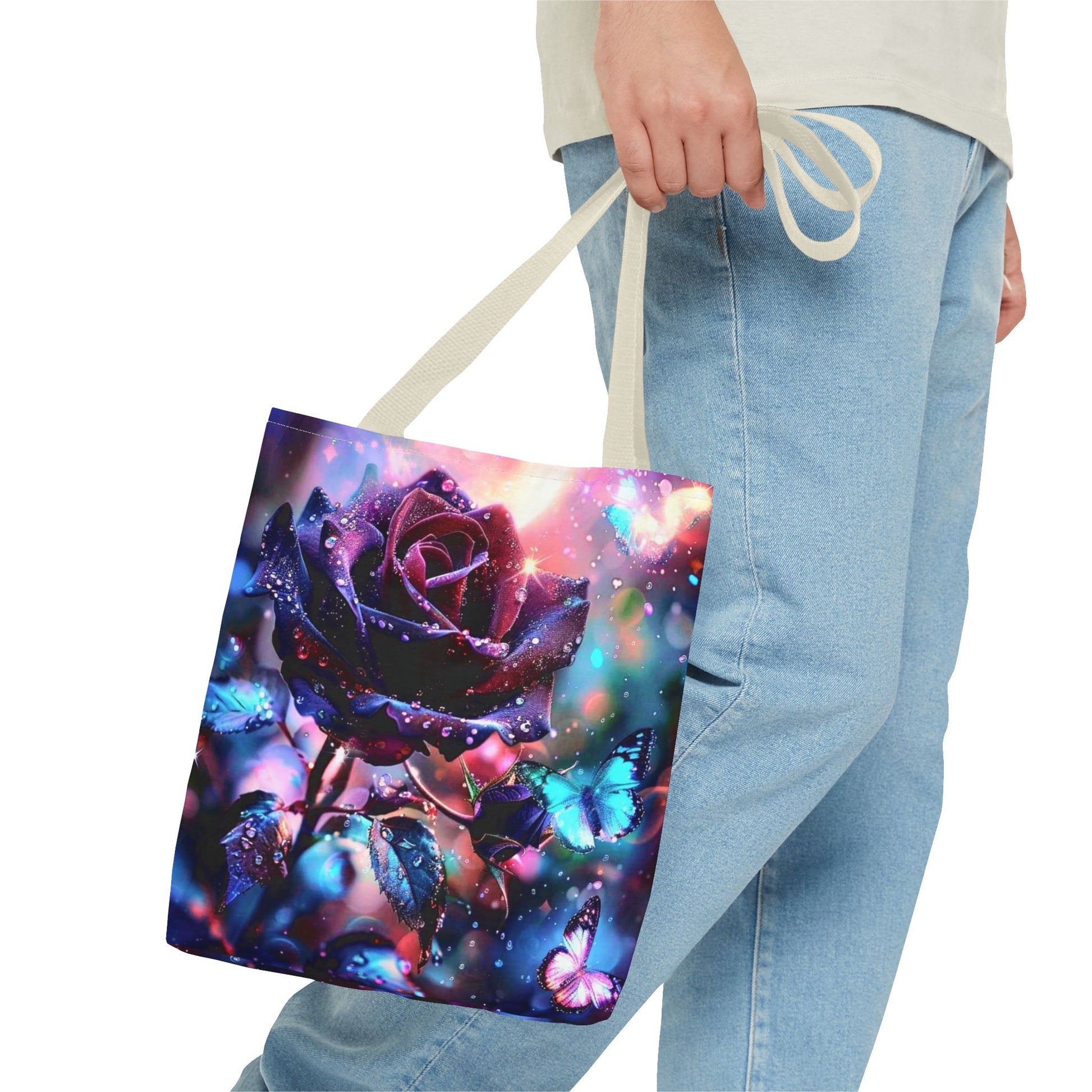 THREE BRIGHT FLOWER DESIGNS - Tote Bag (AOP) - Rock n Royalty Designs